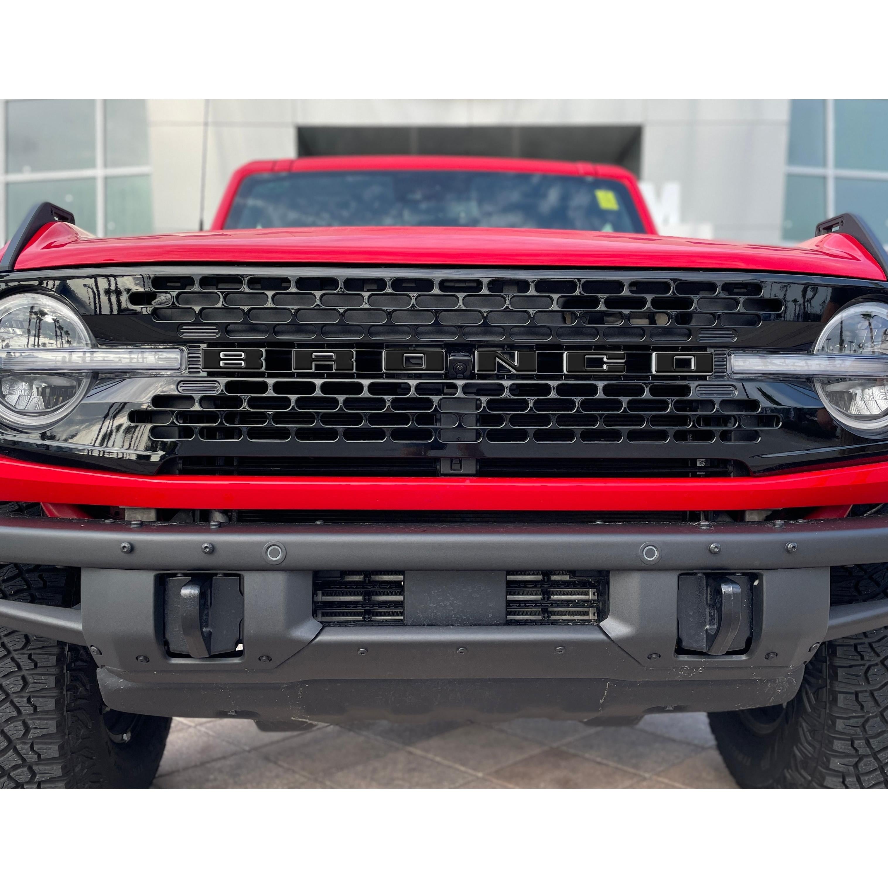 Front Grille Letter Overlays Fits 2021-2026 Ford Bronco