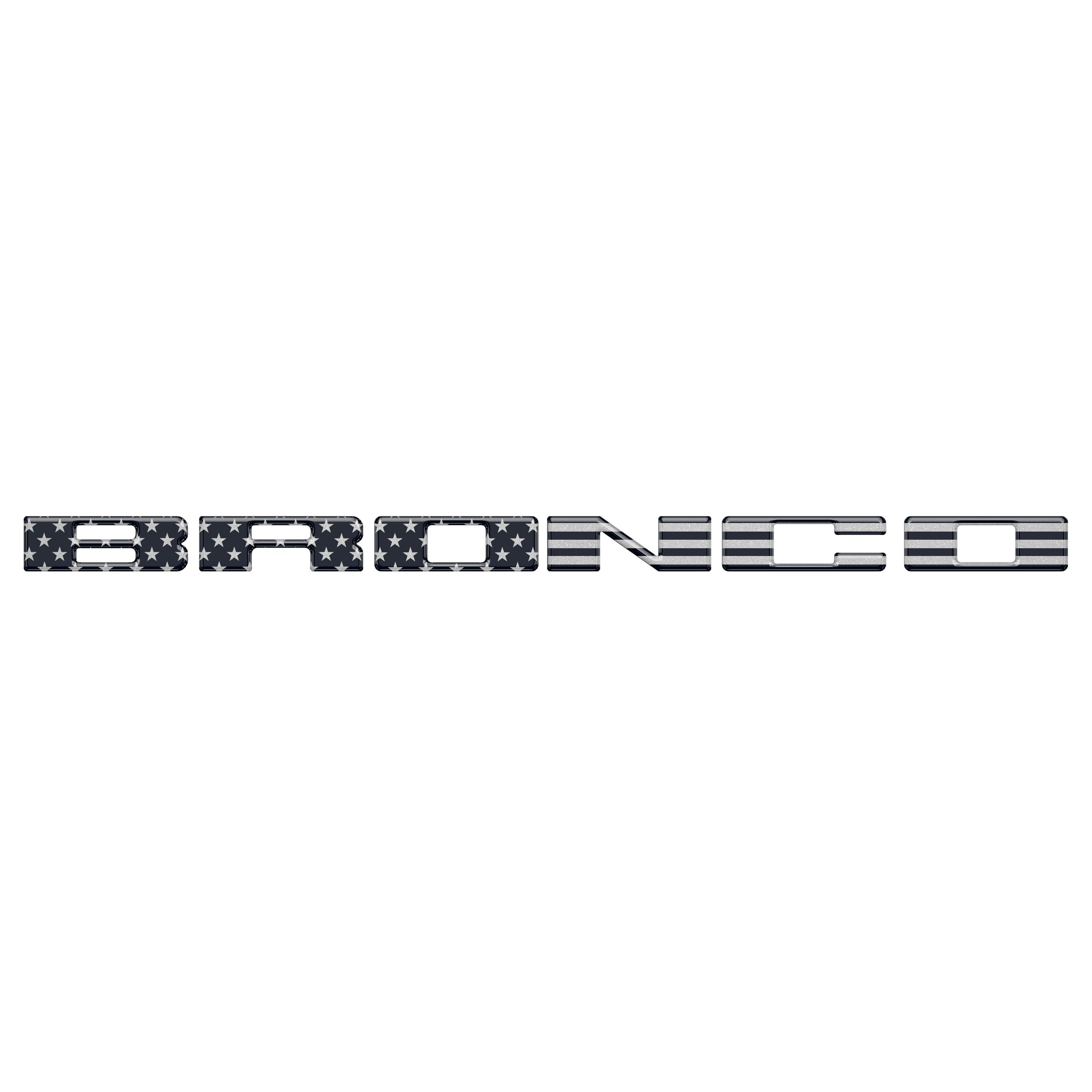 Front Grille Letter Overlays Fits 2021-2026 Ford Bronco