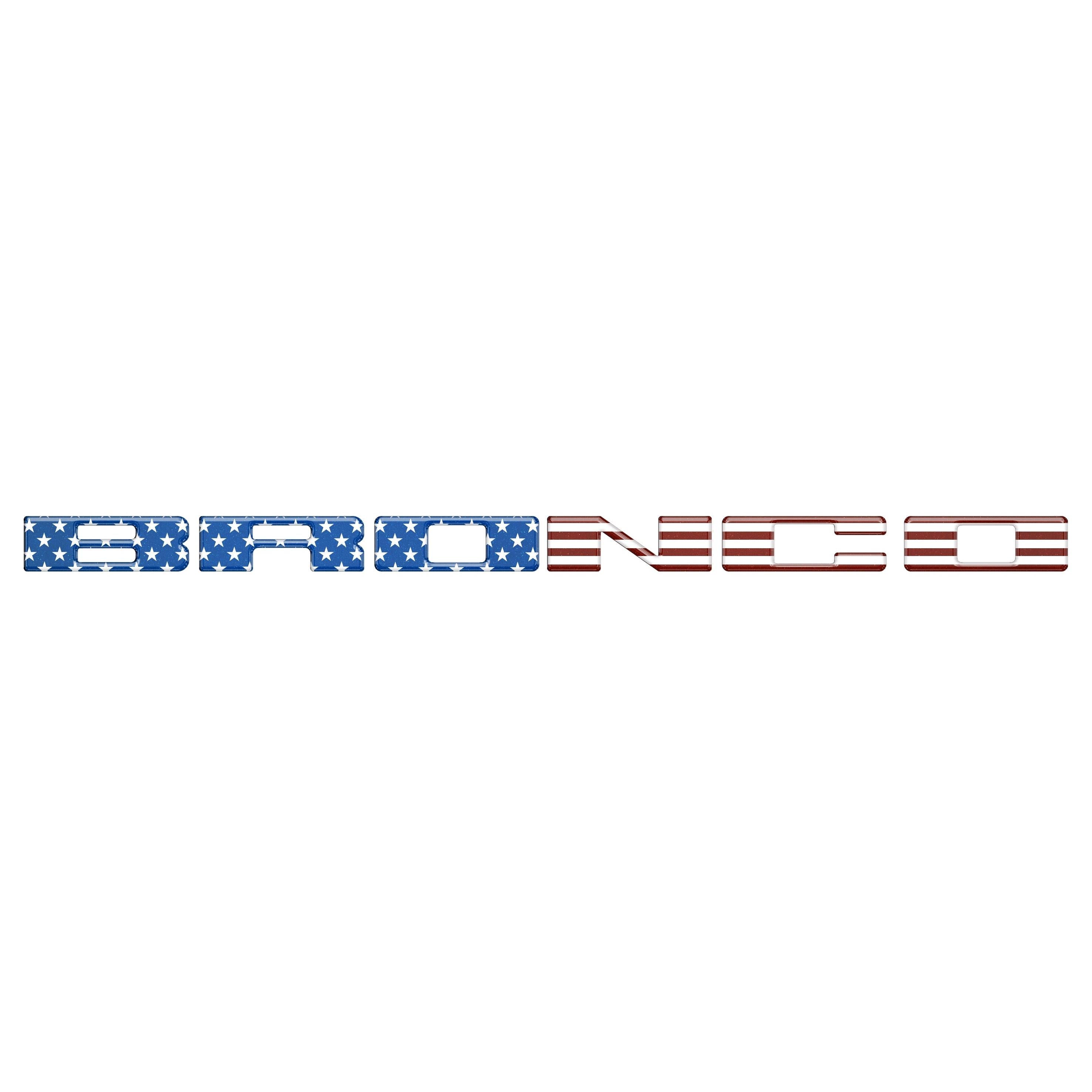 Front Grille Letter Overlays Fits 2021-2026 Ford Bronco