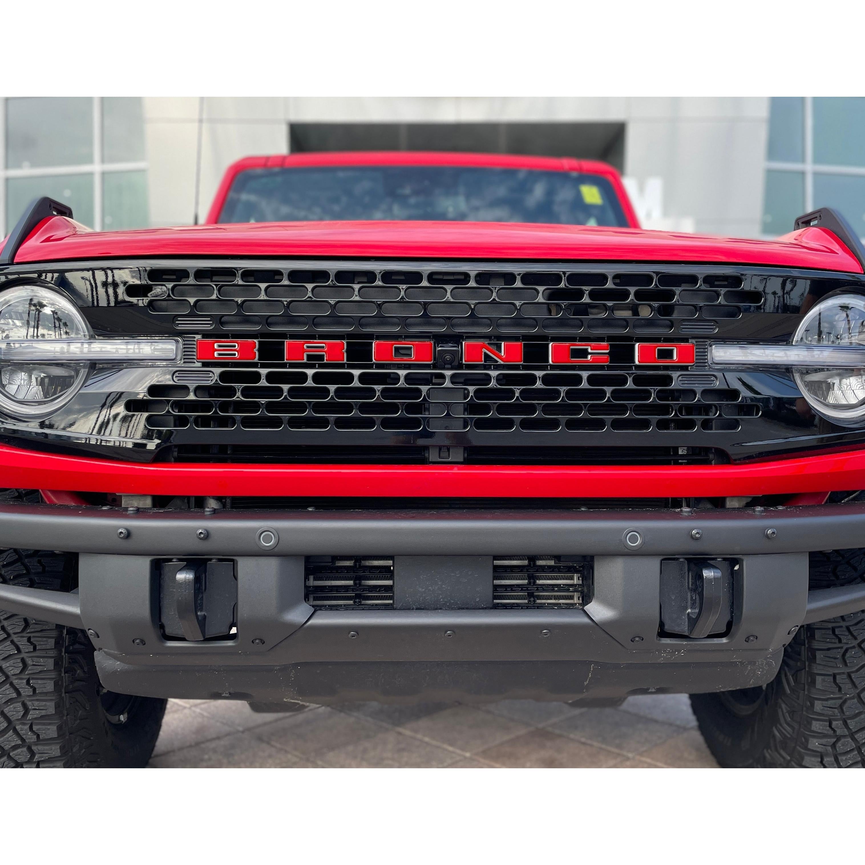 Front Grille Letter Overlays Fits 2021-2026 Ford Bronco