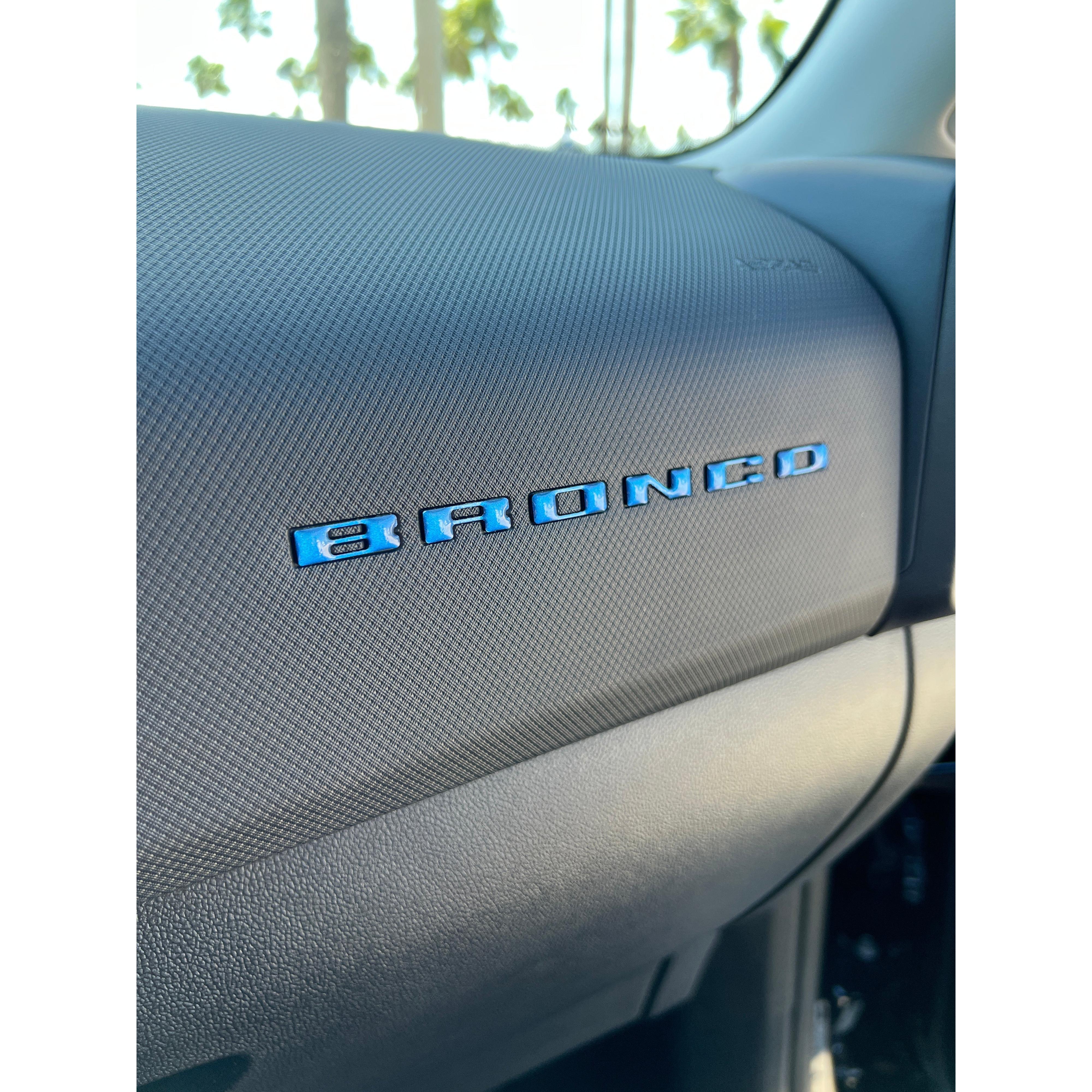 Passenger Dash Letter Inserts Fits 2025-2026 Ford Bronco Sport