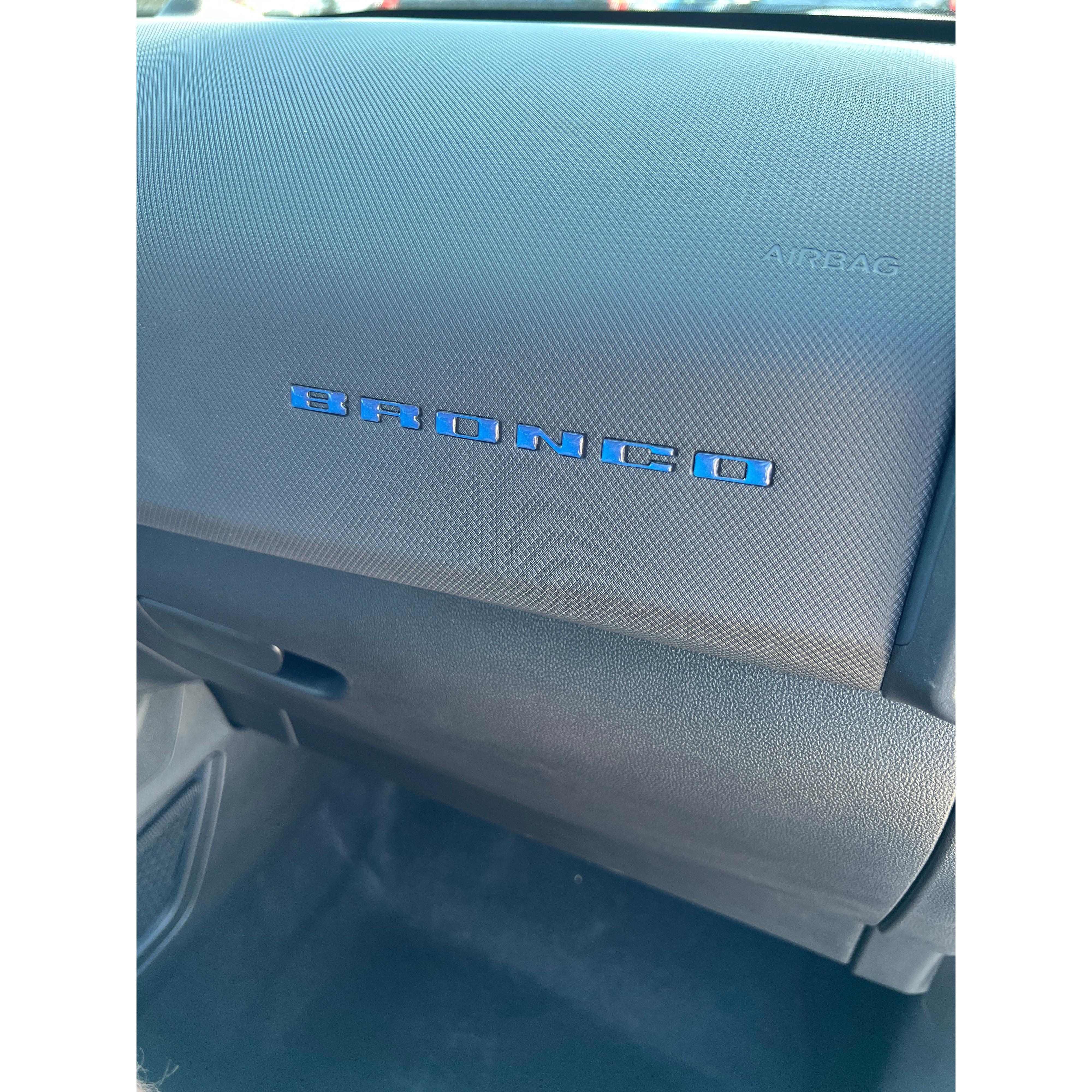 Passenger Dash Letter Inserts Fits 2025-2026 Ford Bronco Sport