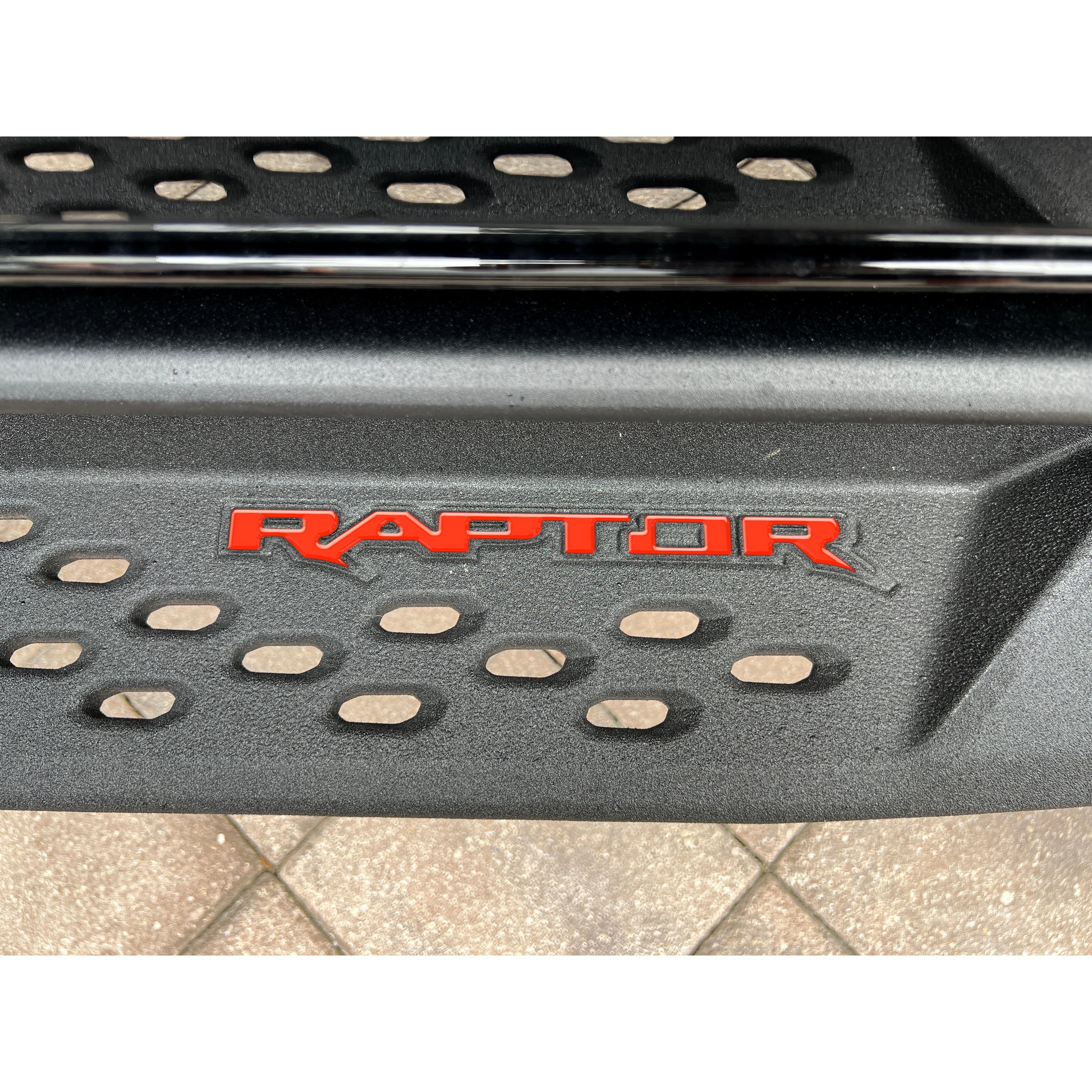 Raptor Running Board Letter Overlays Fits 2022-2026 Ford Bronco Raptor
