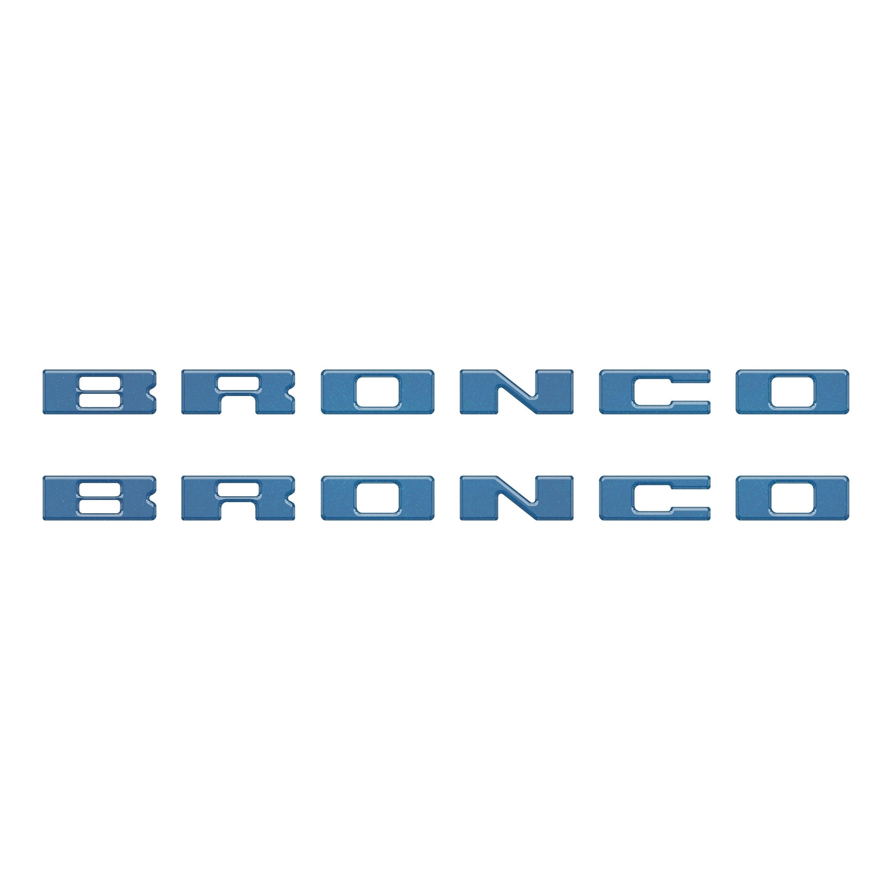 Bronco Running Board Letter Inserts/Overlays Fits 2021-2026 Ford Bronco