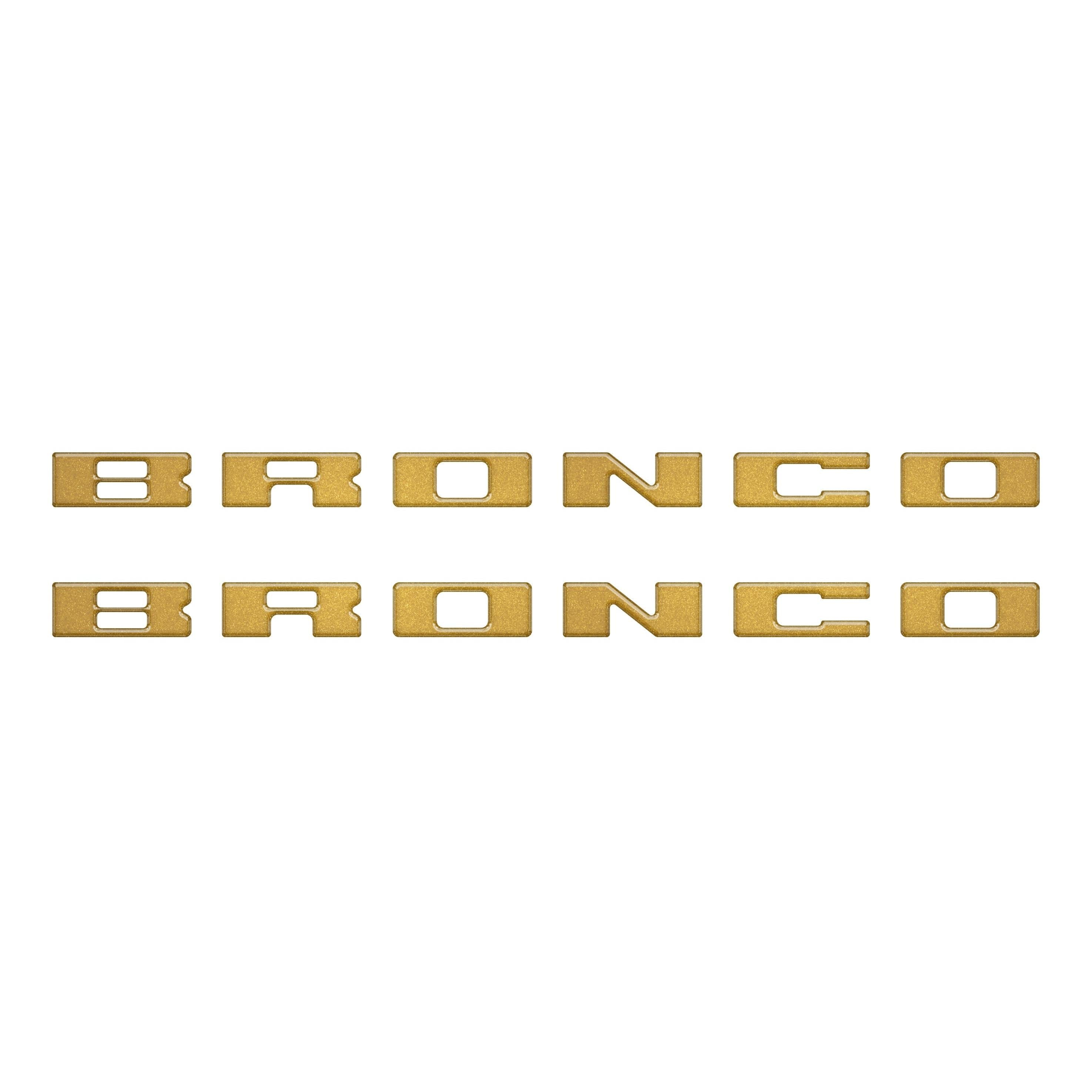 Bronco Running Board Letter Inserts/Overlays Fits 2021-2026 Ford Bronco