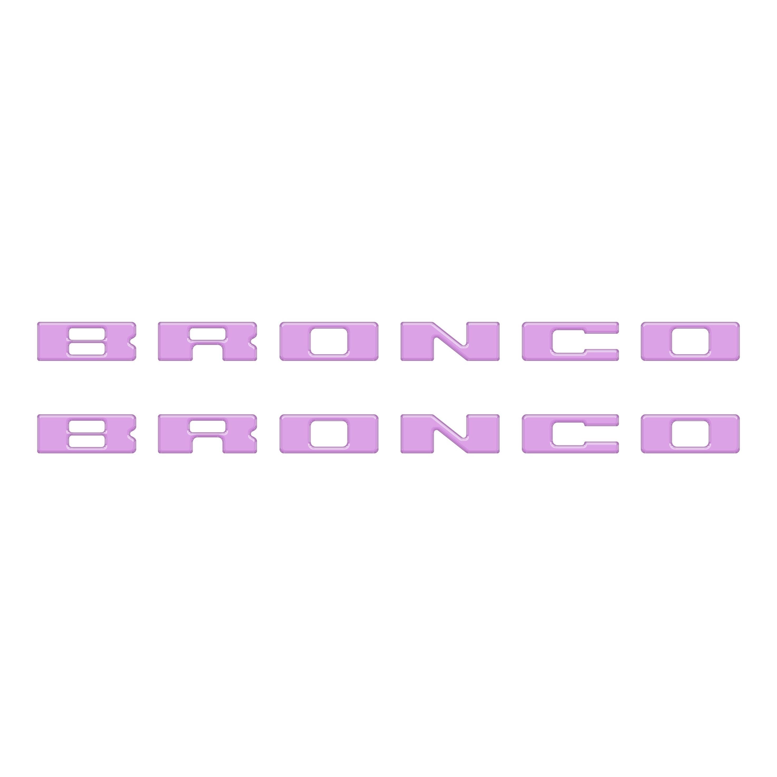 Bronco Running Board Letter Inserts/Overlays Fits 2021-2026 Ford Bronco