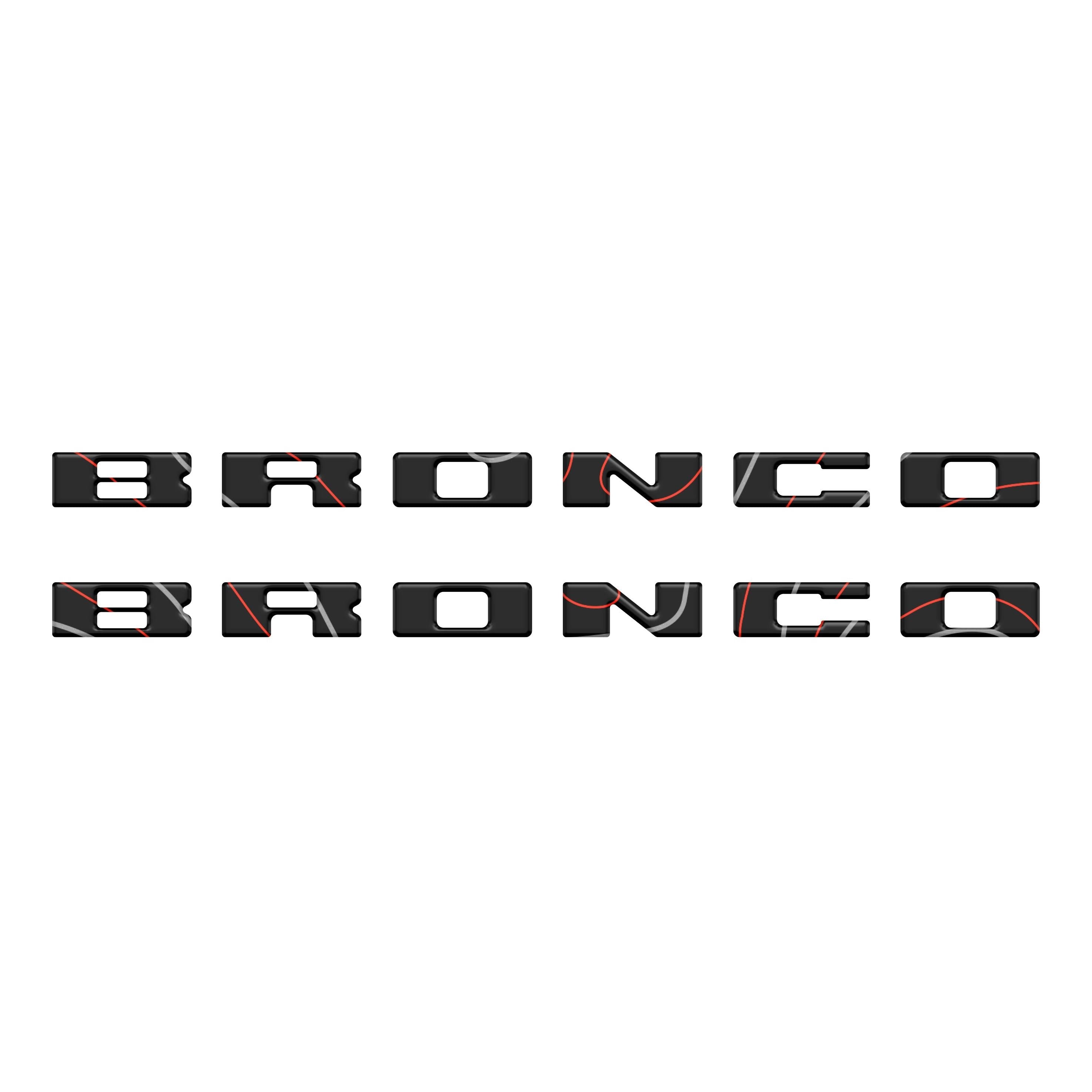 Bronco Running Board Letter Inserts/Overlays Fits 2021-2026 Ford Bronco