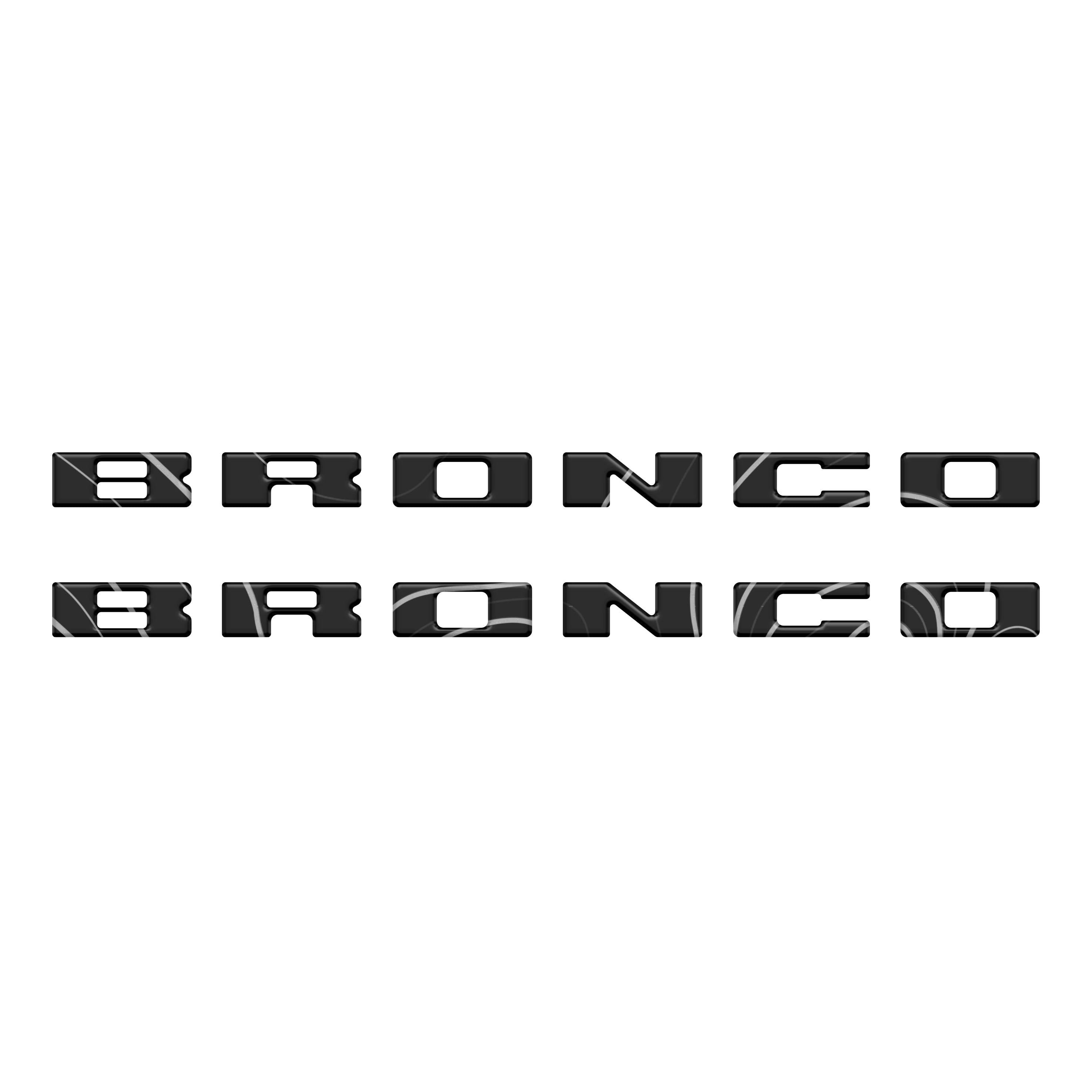 Bronco Running Board Letter Inserts/Overlays Fits 2021-2026 Ford Bronco