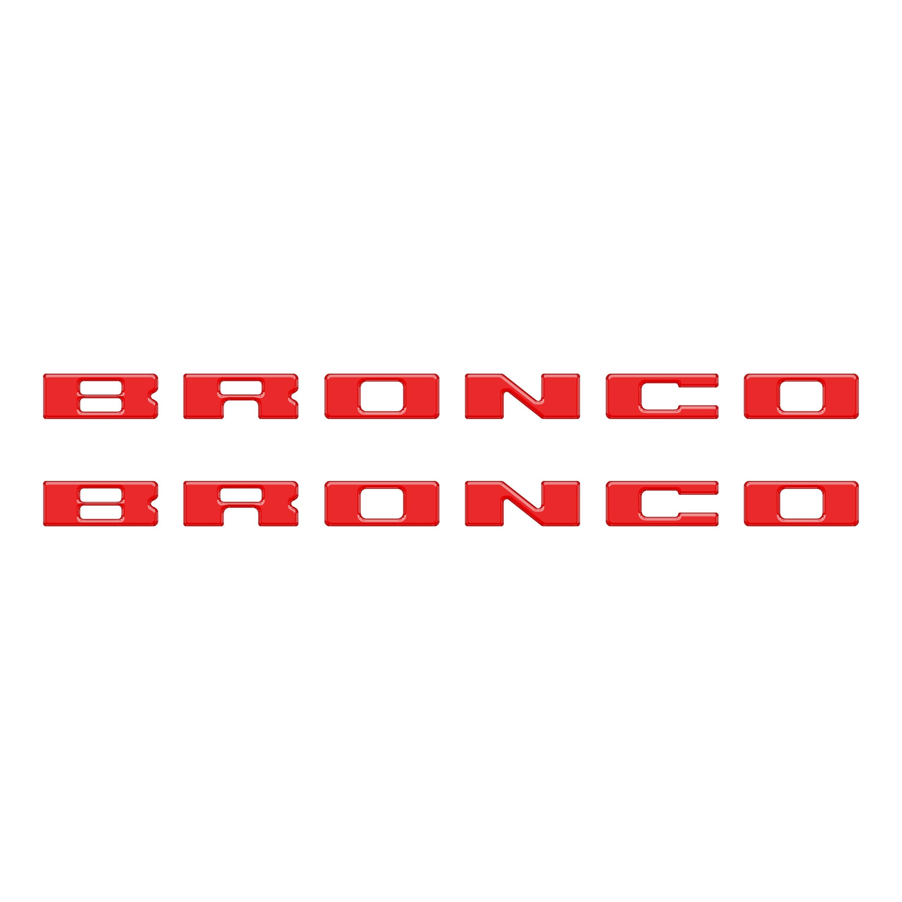 Bronco Running Board Letter Inserts/Overlays Fits 2021-2026 Ford Bronco