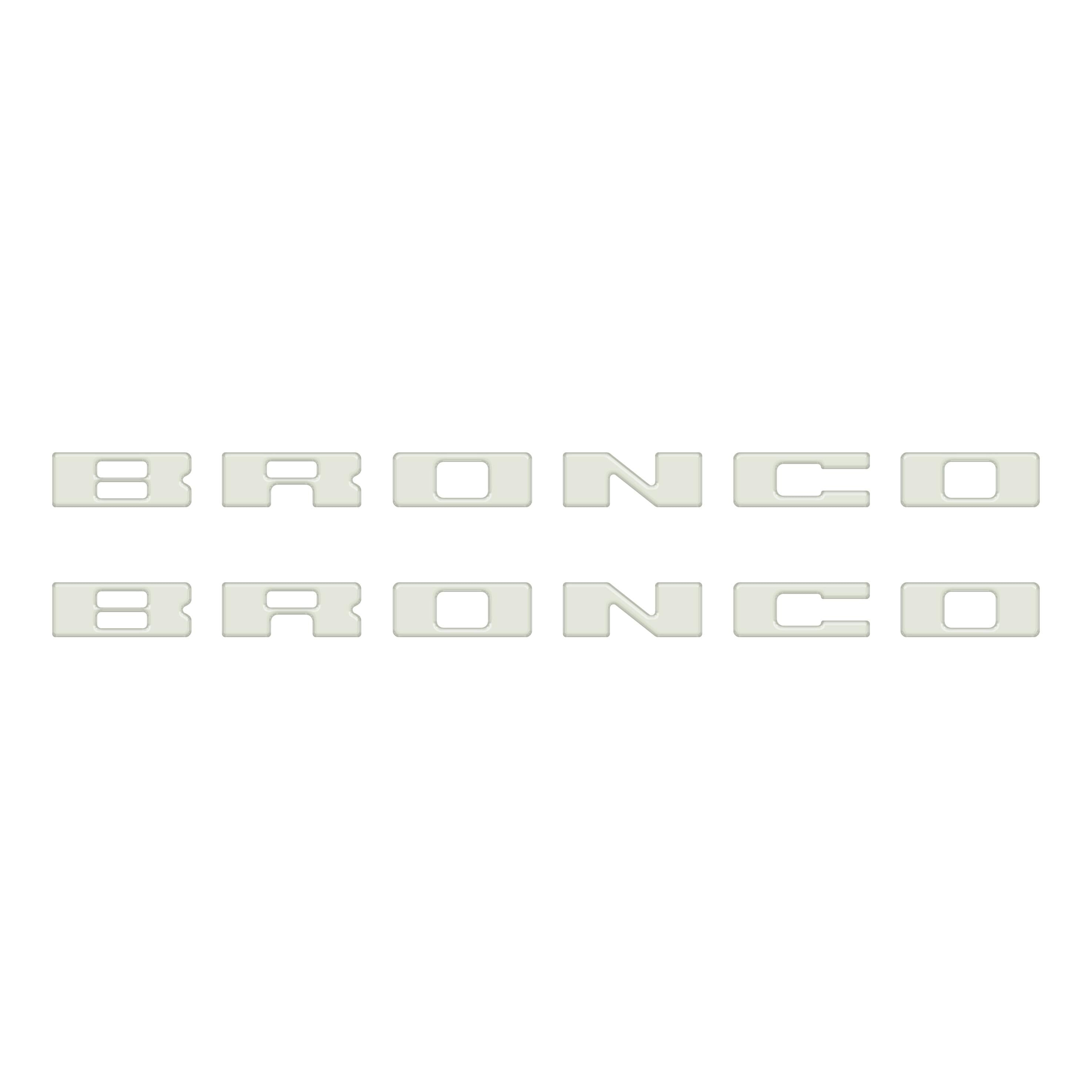 Bronco Running Board Letter Inserts/Overlays Fits 2021-2026 Ford Bronco