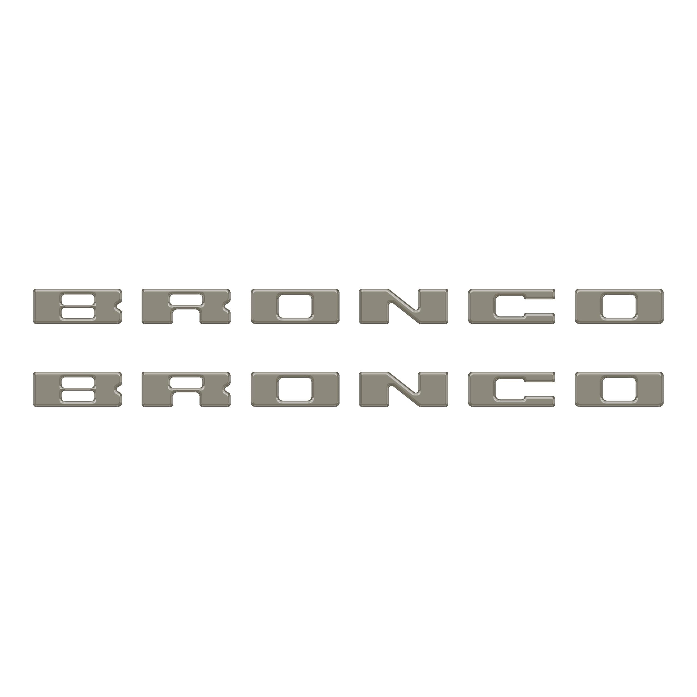 Bronco Running Board Letter Inserts/Overlays Fits 2021-2026 Ford Bronco