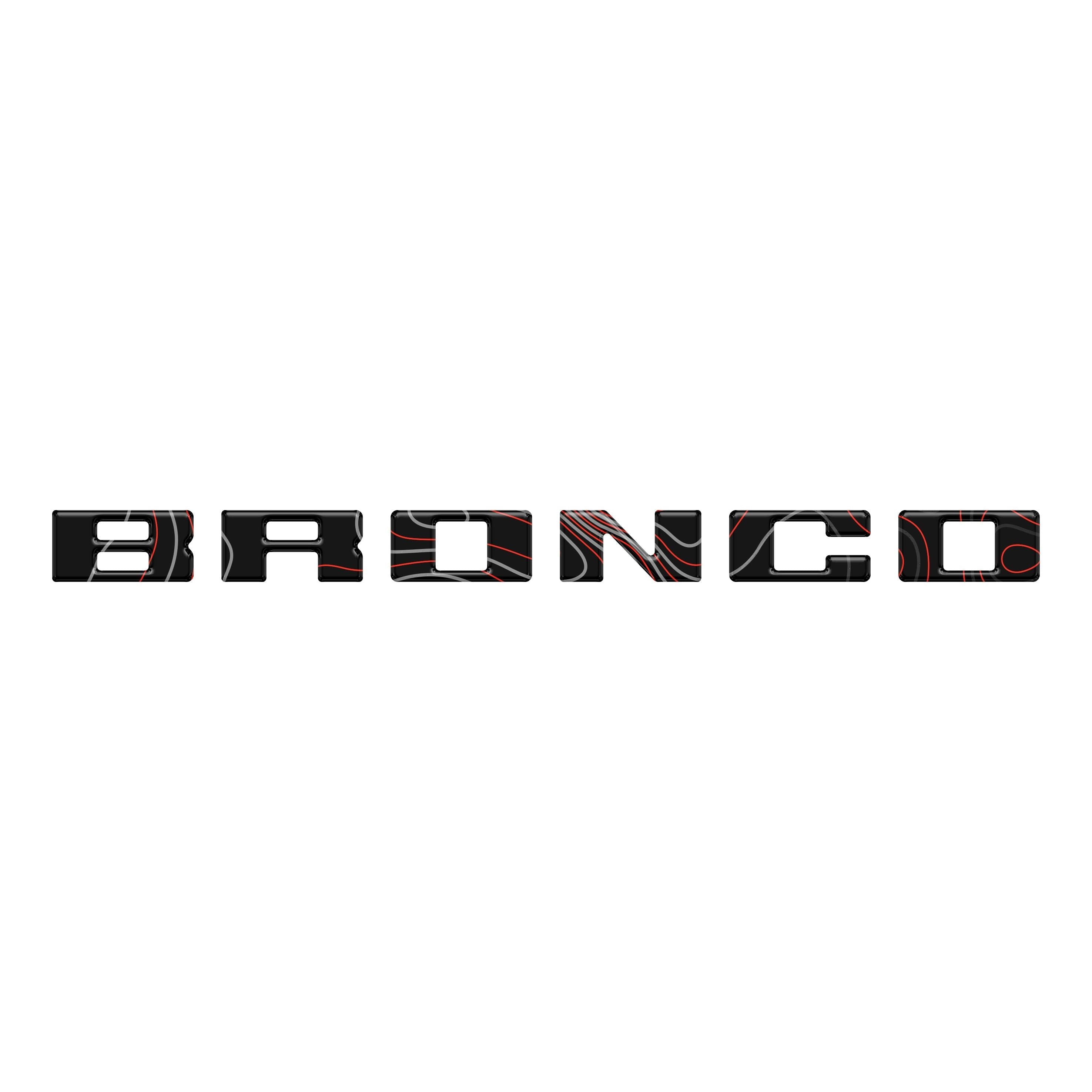 Slideout Tailgate Letter Inserts Fits 2021-2026 Ford Bronco