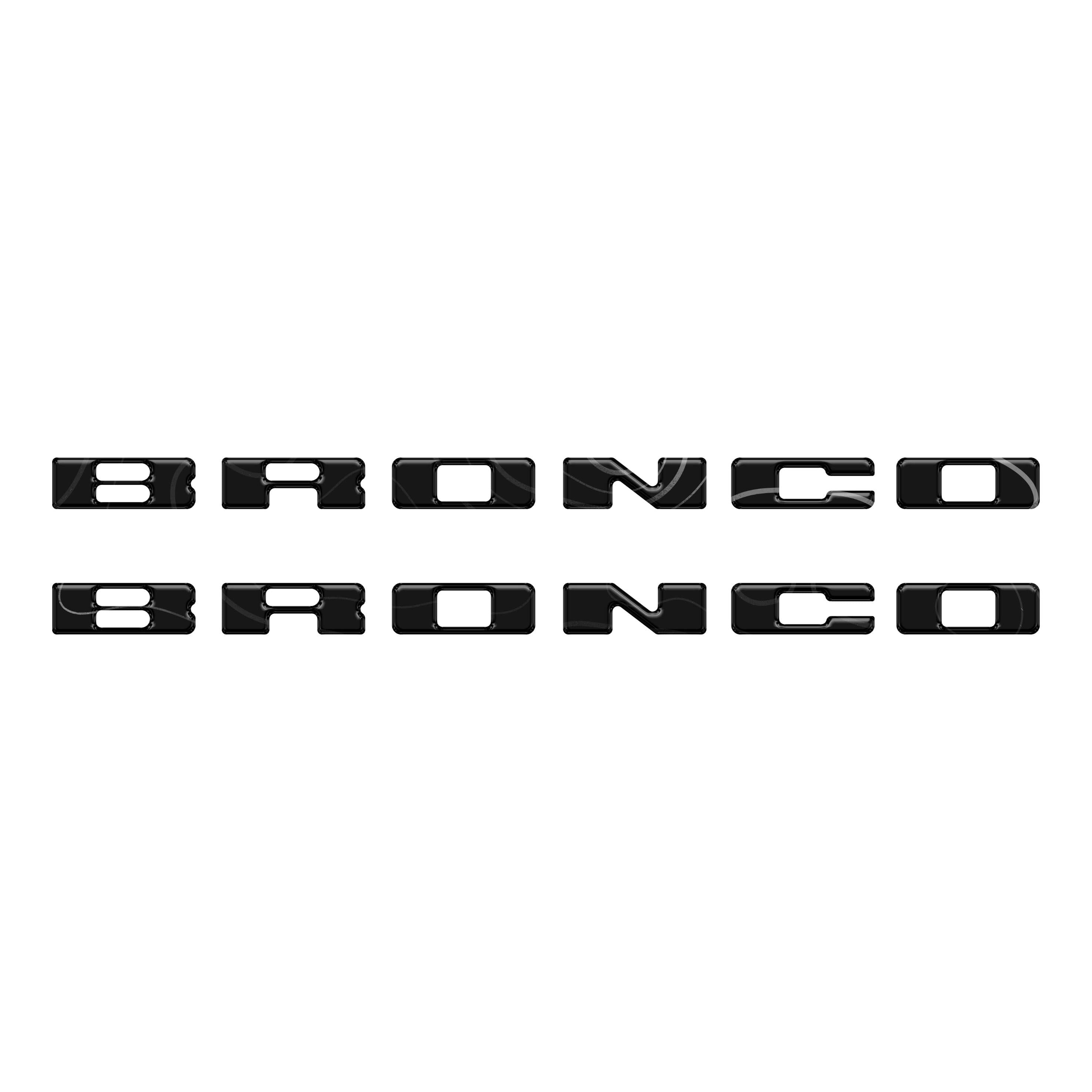 Rear Mudflap Letter Inserts Fits 2021-2026 Ford Bronco Sport