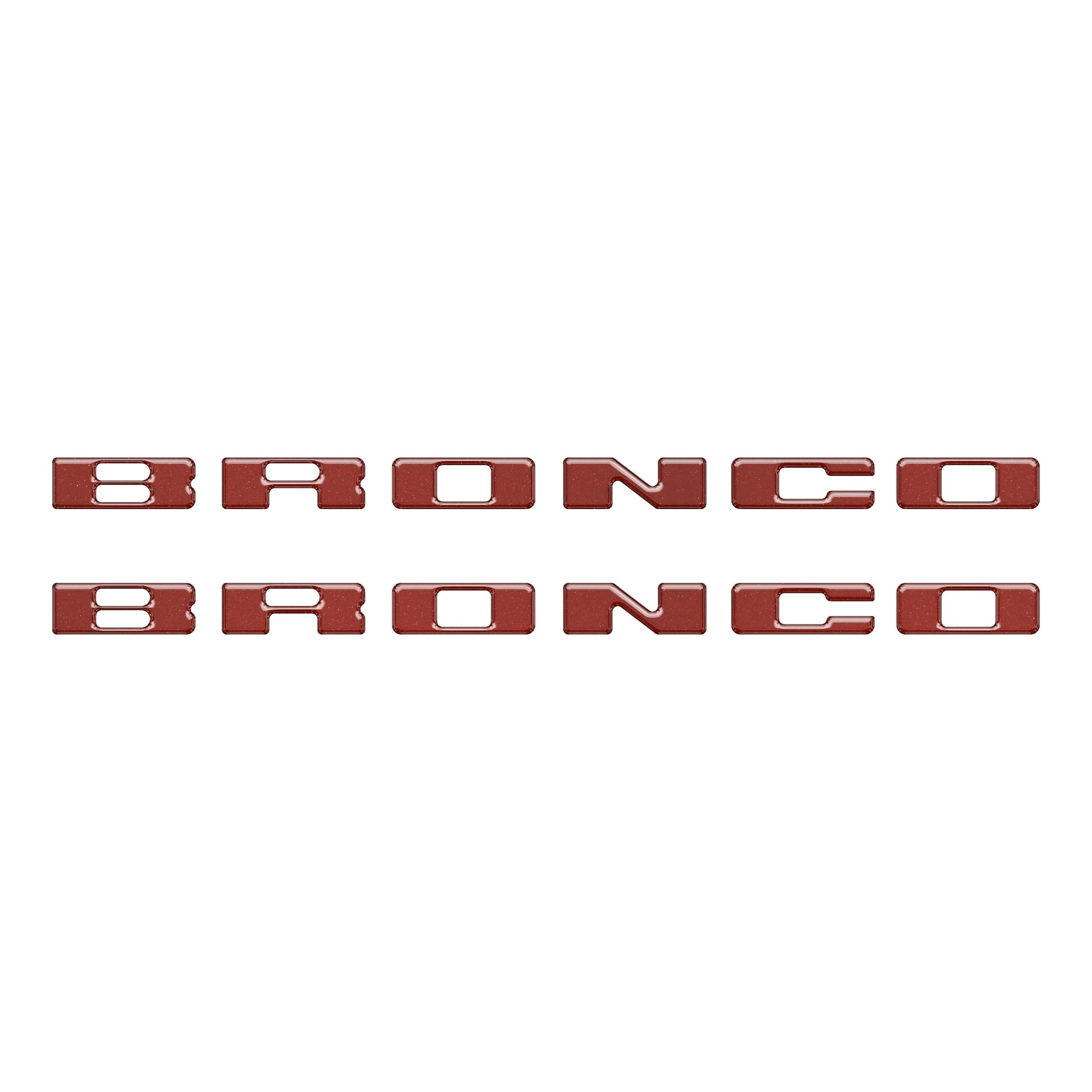 Rear Mudflap Letter Inserts Fits 2021-2026 Ford Bronco Sport