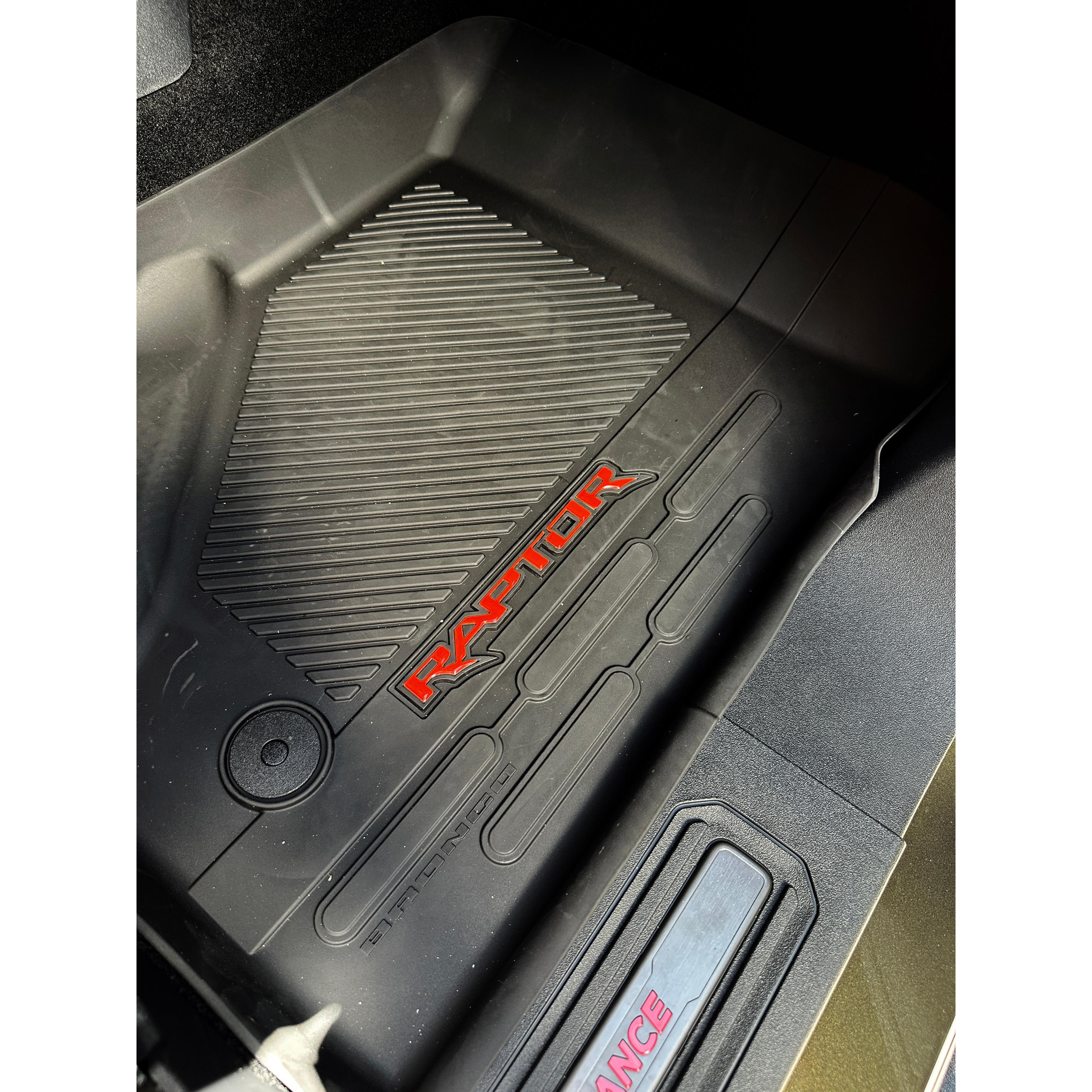 Raptor Floor Mat Emblem Inserts Fits 2022-2026 Ford Bronco Raptor