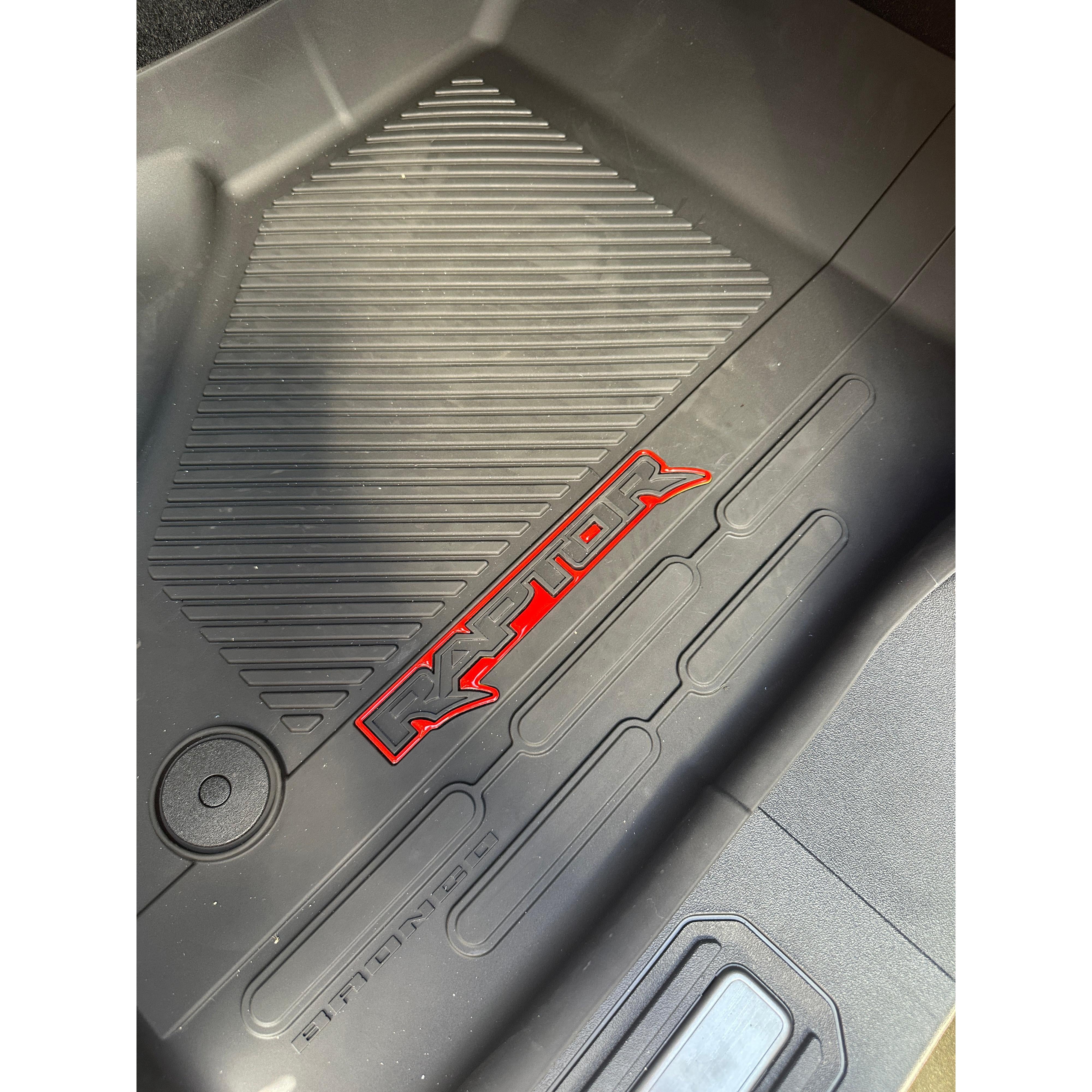 Raptor Floor Mat Emblem Inserts Fits 2022-2026 Ford Bronco Raptor