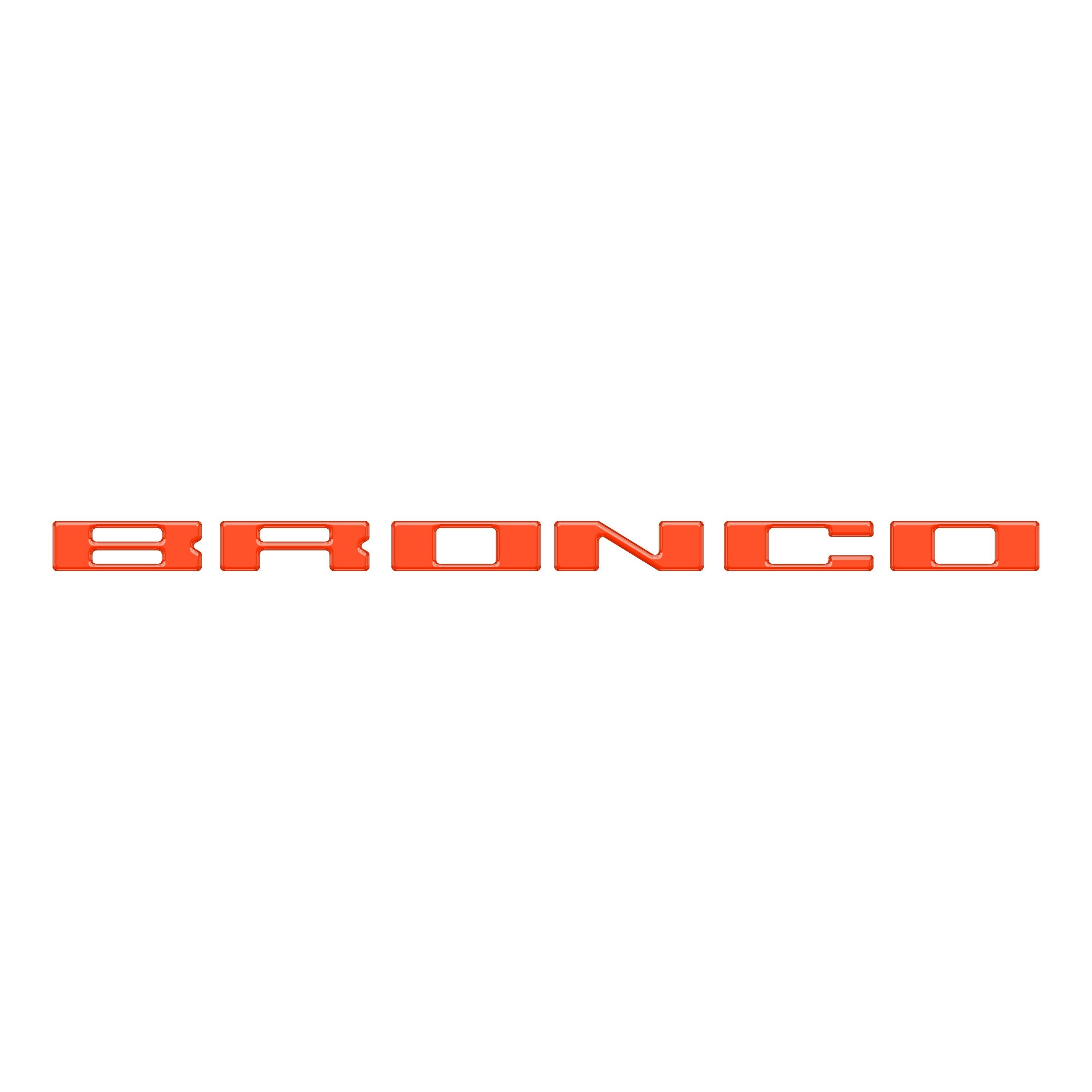 Roof Cross Bar Support Letter Overlays Fits 2022-2025 Ford Bronco