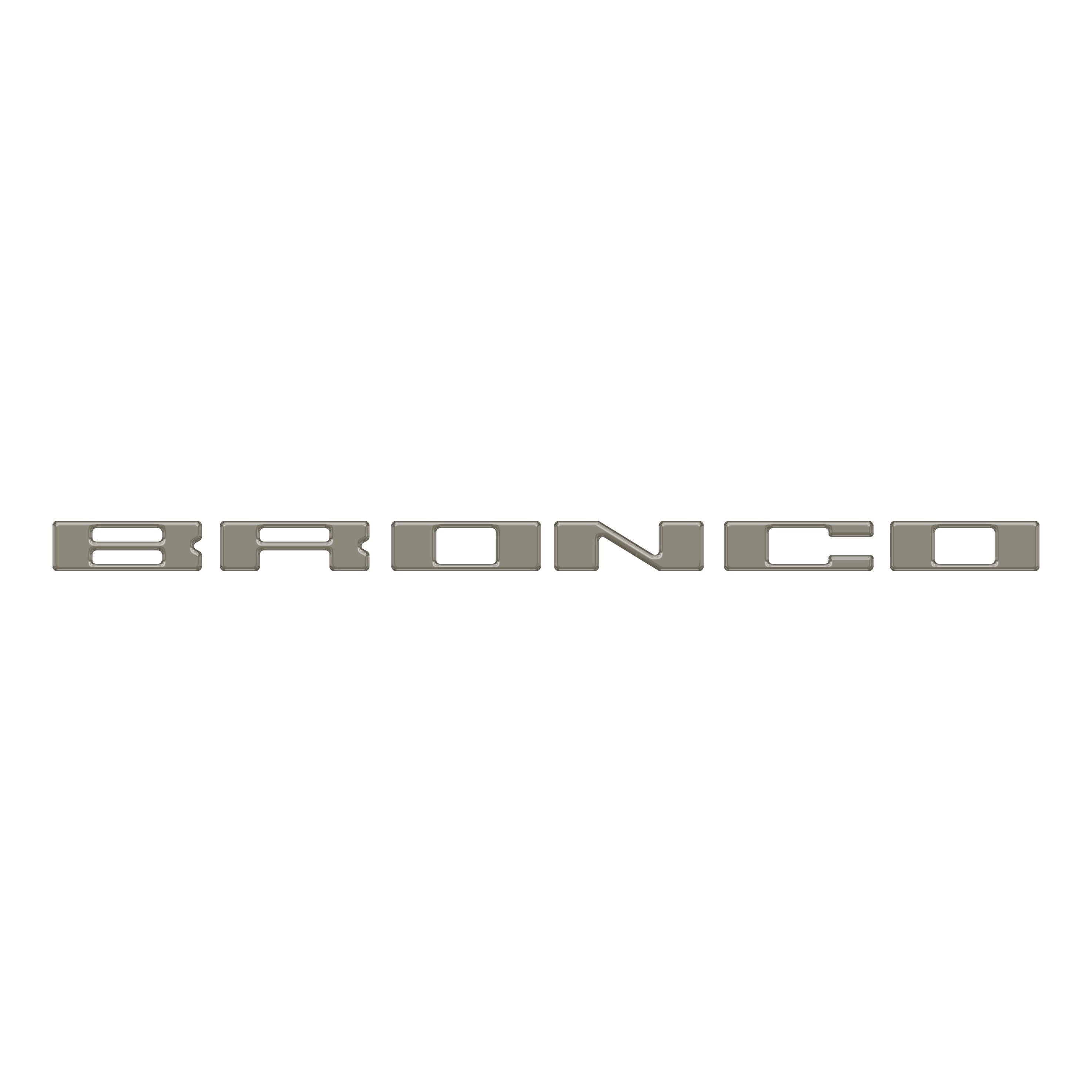 Roof Cross Bar Support Letter Overlays Fits 2022-2025 Ford Bronco