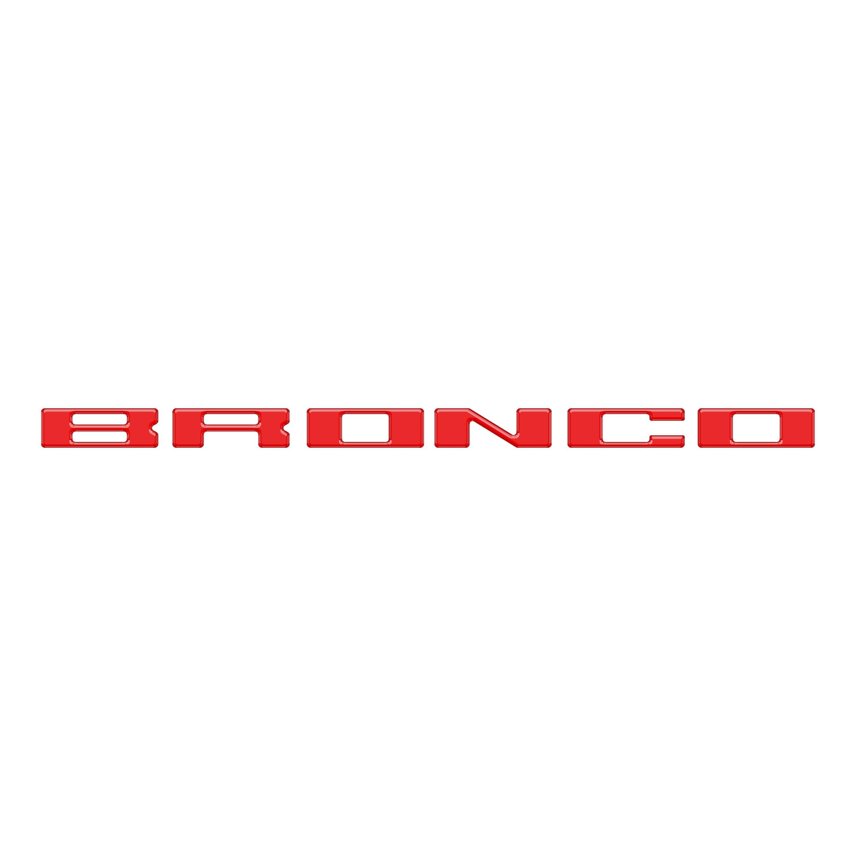 Roof Cross Bar Support Letter Overlays Fits 2022-2025 Ford Bronco