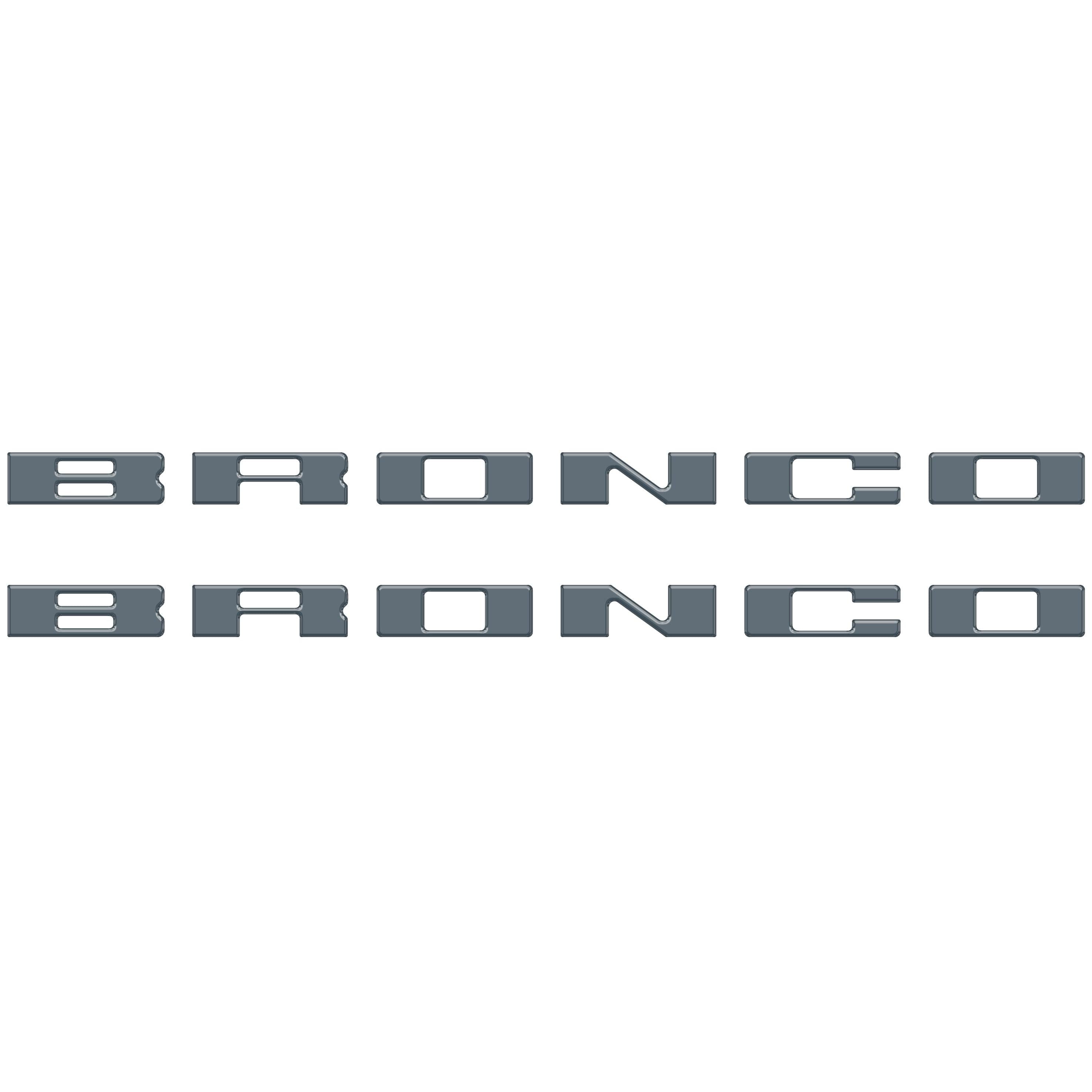 Bronco Running Board Letter Inserts/Overlays Fits 2021-2026 Ford Bronco