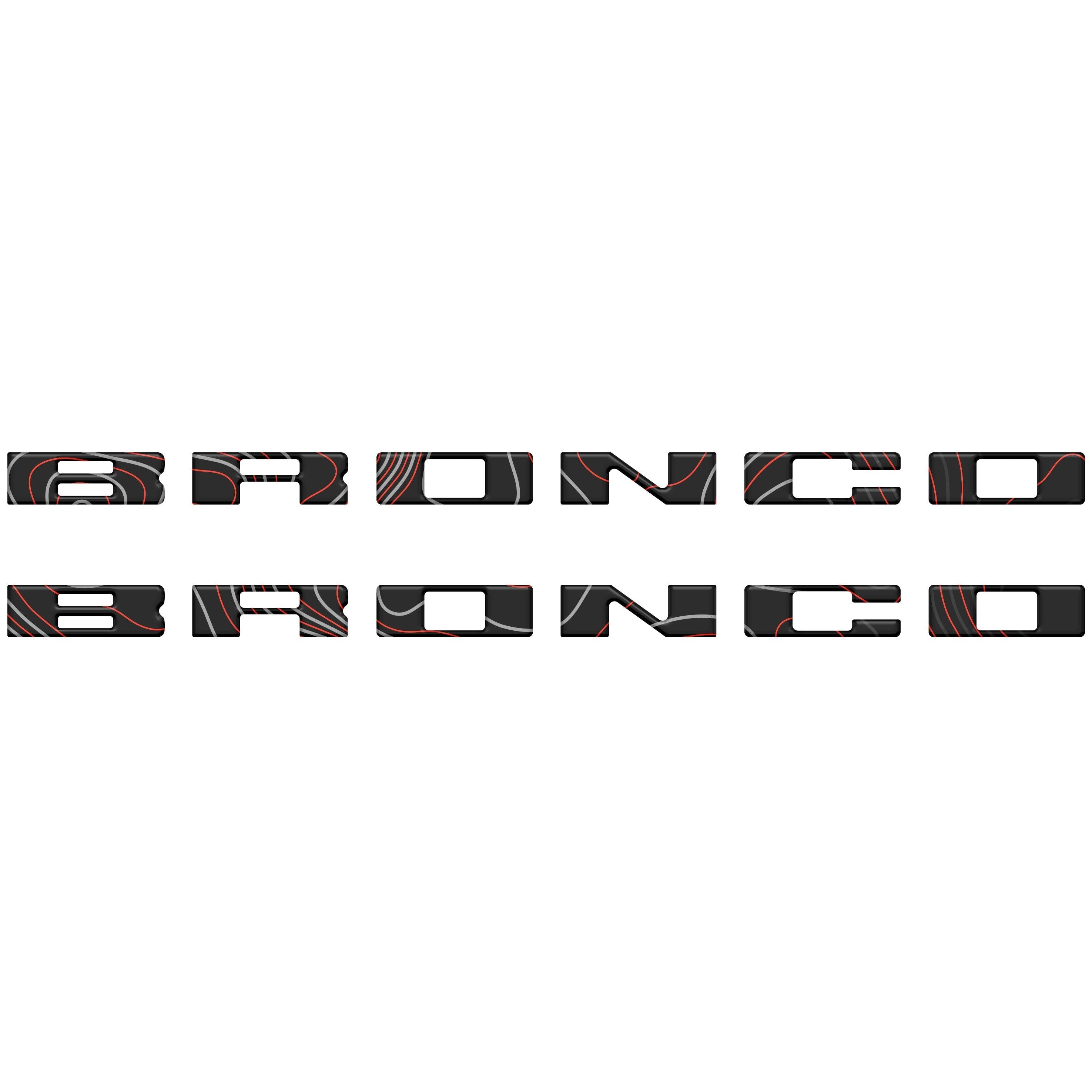 Bronco Running Board Letter Inserts/Overlays Fits 2021-2026 Ford Bronco