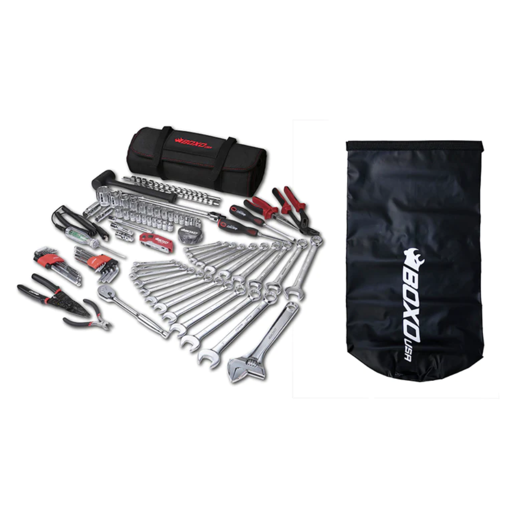 Boxo USA 82-Piece Boat Tool Roll - Metric & SAE Tools Set with Dry Bag-SR1 Performance