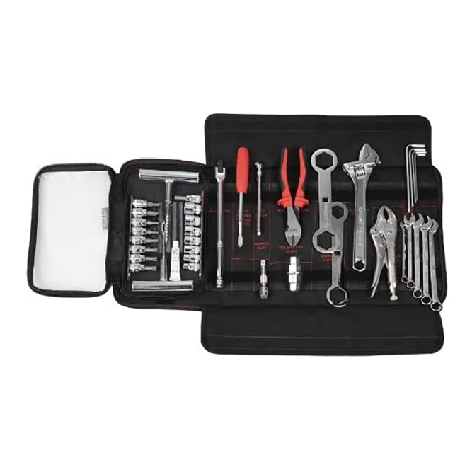 Boxo USA Adventure Motorcycle Tool Kit - 40-Piece Compact Tool Roll