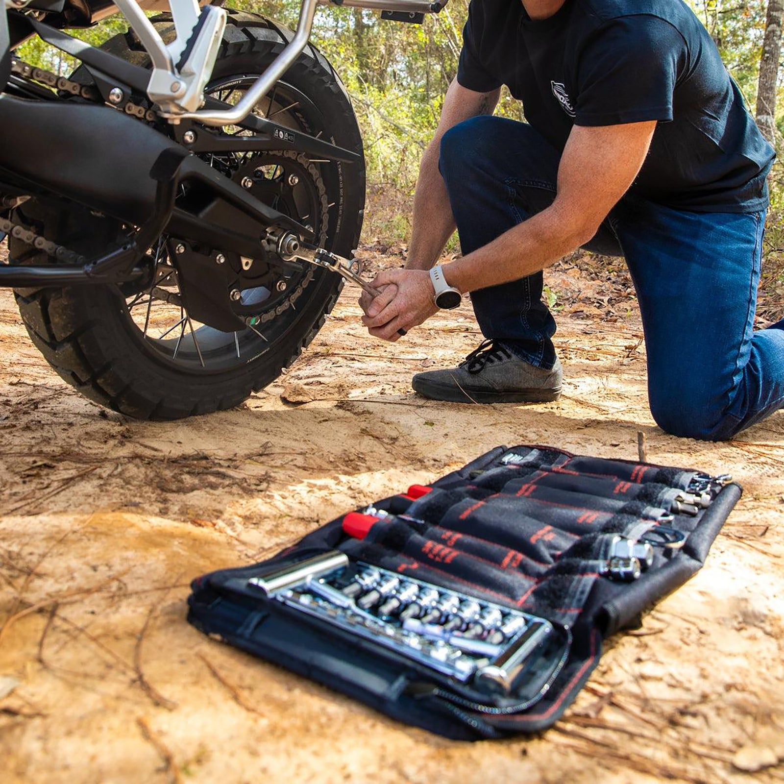 Boxo USA Adventure Motorcycle Tool Kit - 40-Piece Compact Tool Roll