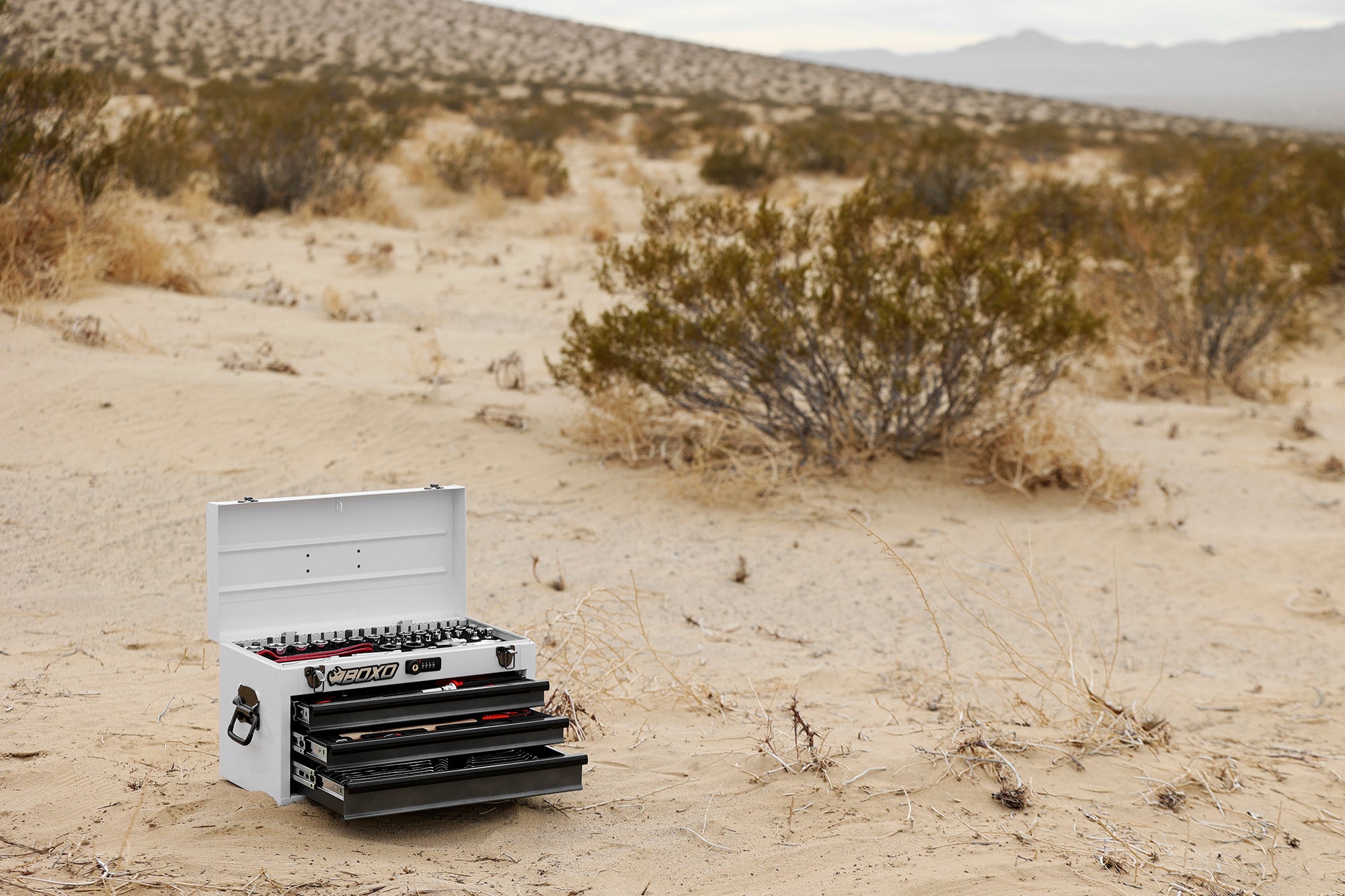 BOXO USA Heavy Duty 103 Piece MotoBox Tool Box - Black