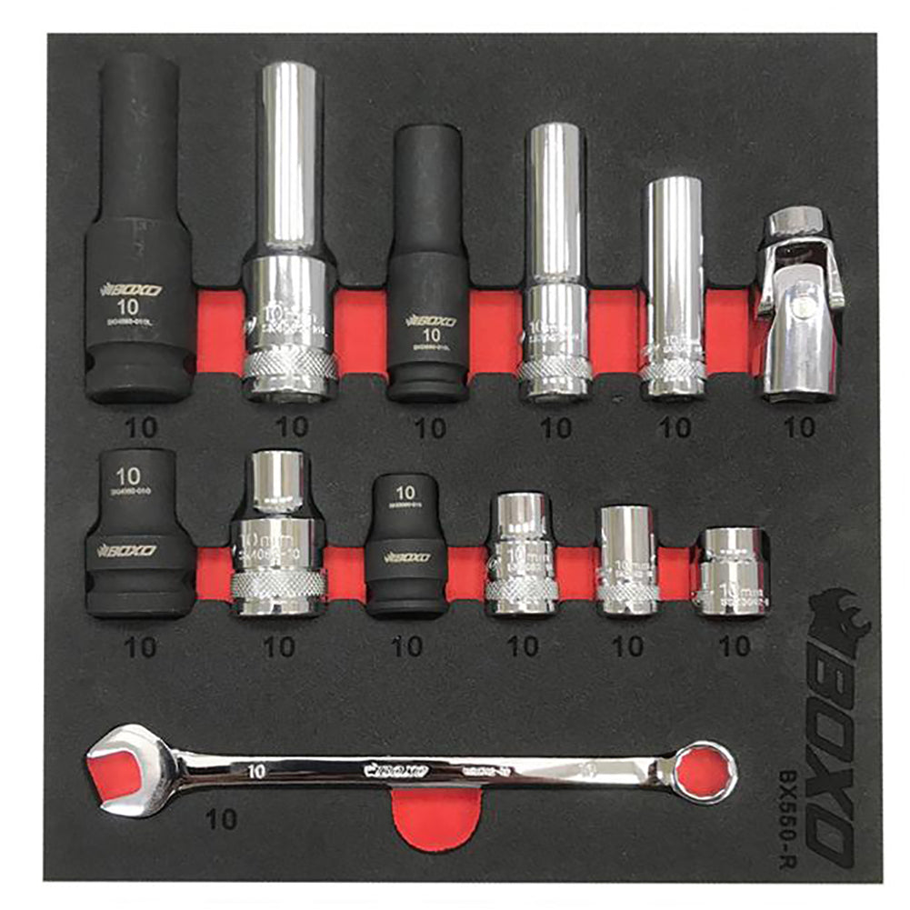 BOXO USA 13 Piece 10mm Rescue Kit - Socket and Wrench Set-SR1 Performance