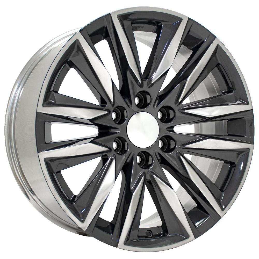 20" Replica CA91 fits Cadillac Escalade 20x9 Gunmetal with Polished Face-SR1 Performance