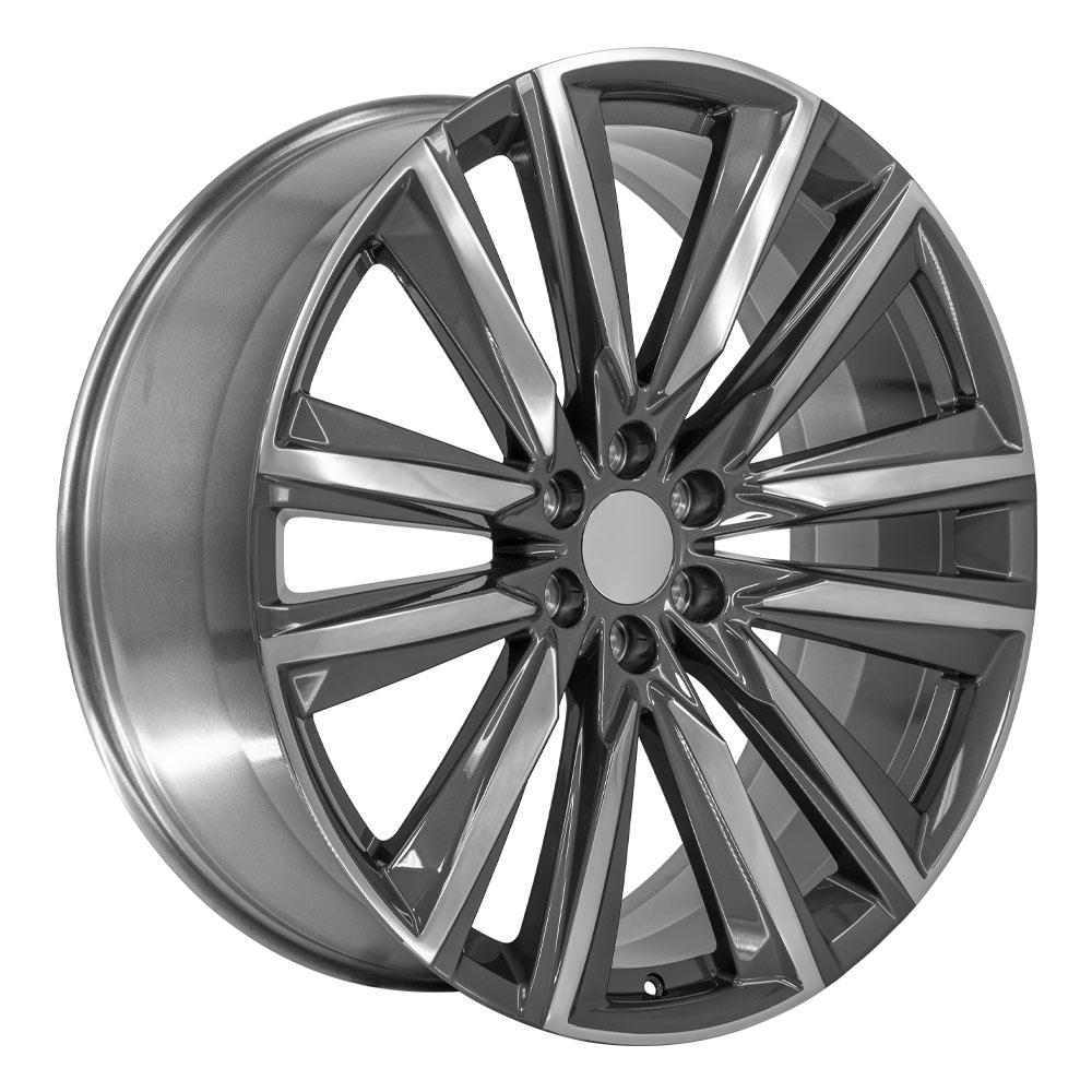 26" Replica CA91 fits Cadillac Escalade 26x10 in Gunmetal w/ Polished Face-SR1 Performance