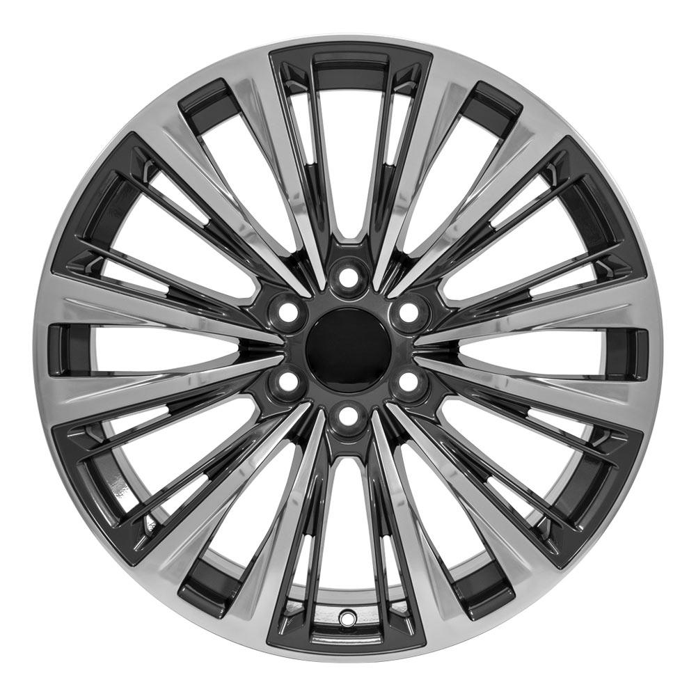 22" Replica CA93 fits Cadillac Escalade 22x9 Gunmetal with Polished Face-SR1 Performance