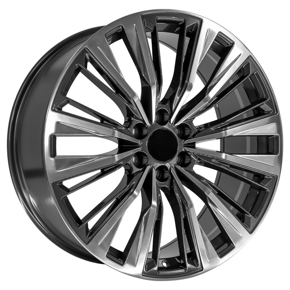 24" Replica CA93 fits Cadillac Escalade 24x10 Gunmetal with Polished Face-SR1 Performance