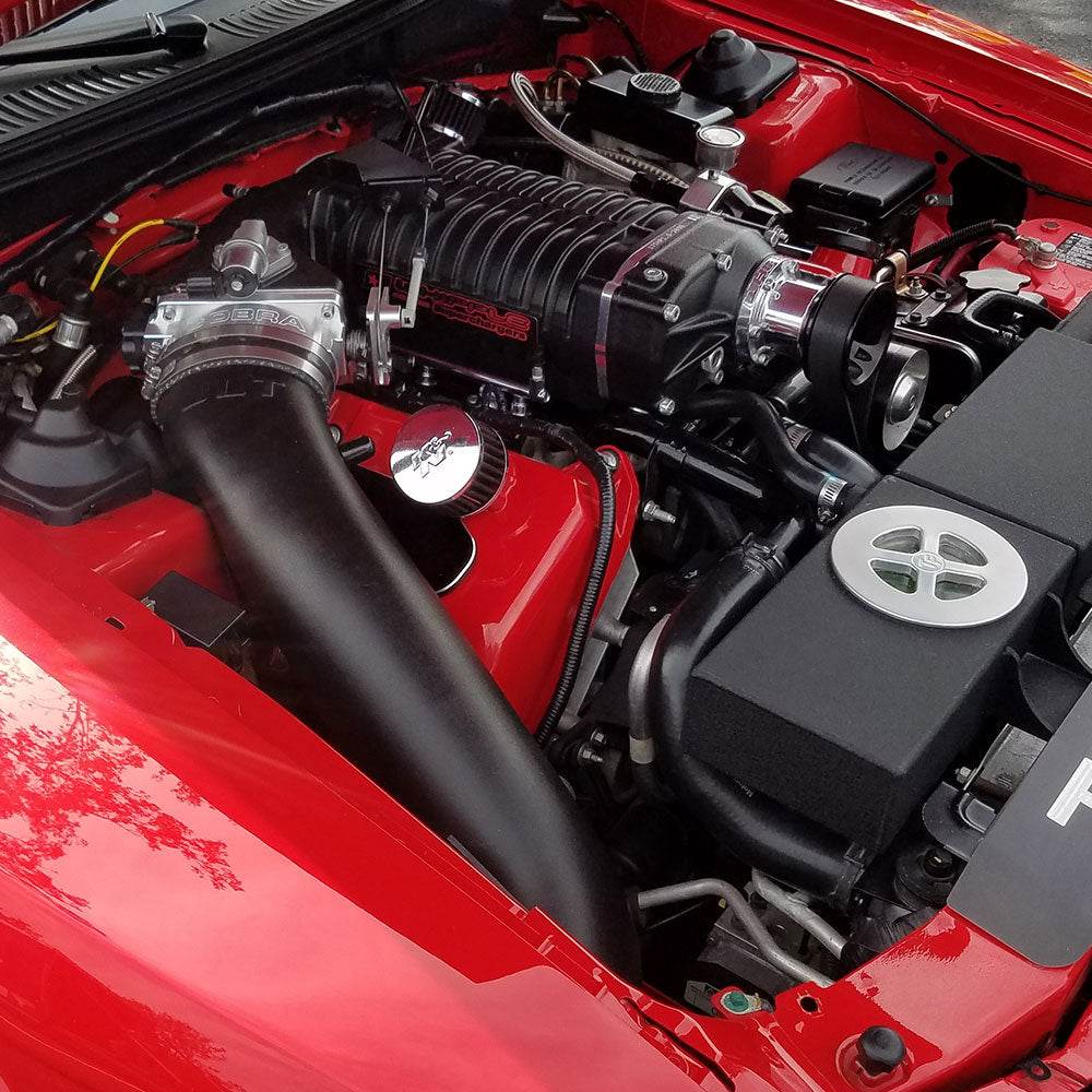 JLT Cold Air Intake Kit for 2003-2004 SVT Cobra - S&B installed in the engine compartment of a vehicle