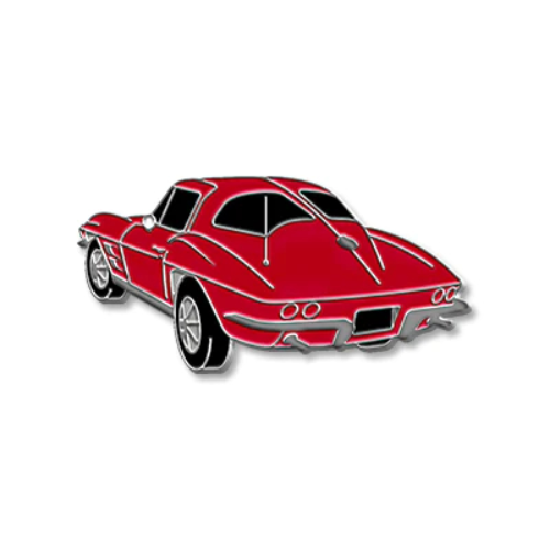 1963 Chevrolet Corvette Stingray Split Window Enamel Pin - C2 Lapel Pin-SR1 Performance