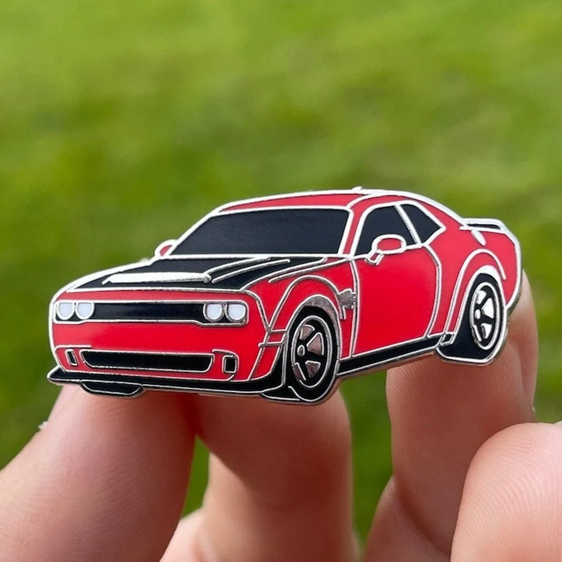 Dodge Challenger SRT Demon Enamel Pin - Muscle Car Lapel Pin-SR1 Performance
