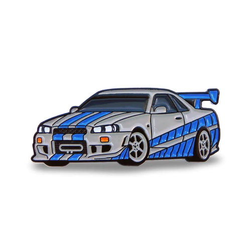 Paul Walker's Skyline R34 GTR V-Spec Enamel Pin - Fast and Furious GT-R JDM Style Lapel Pin-SR1 Performance