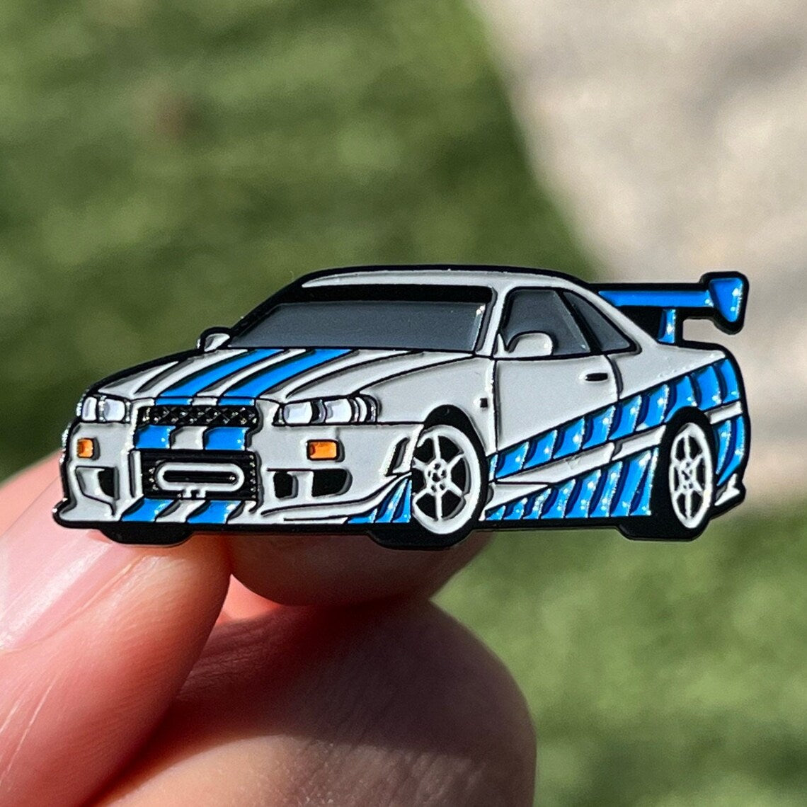 Paul Walker's Skyline R34 GTR V-Spec Enamel Pin - Fast and Furious GT-R JDM Style Lapel Pin-SR1 Performance