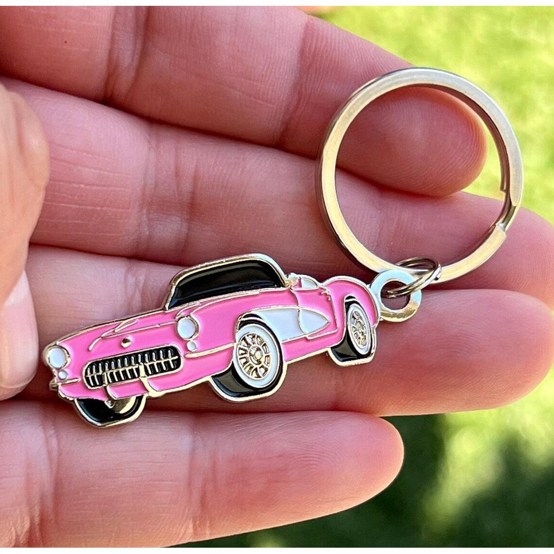 1956 Chevrolet Corvette C1 Key Chain - Classic Car Collectible Keychain - Officially Licensed by GM-SR1 Performance