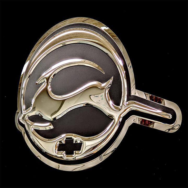 Chevy Impala Logo Stainless Steel Wall Hanging Sign - Chrome/Black : 12.5" x 22"-SR1 Performance