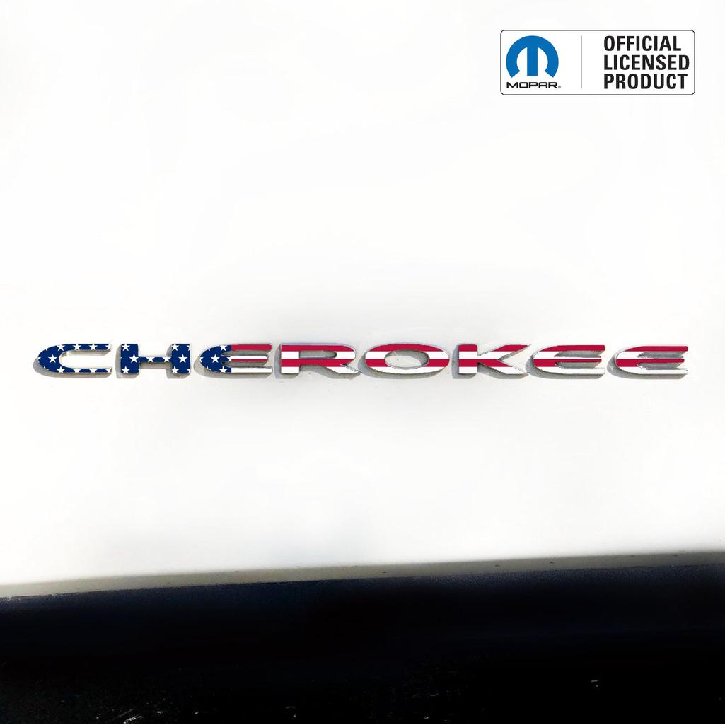 CHEROKEE Door Emblem Overlay Decal Set | Fits 2014–2025 Jeep Cherokee