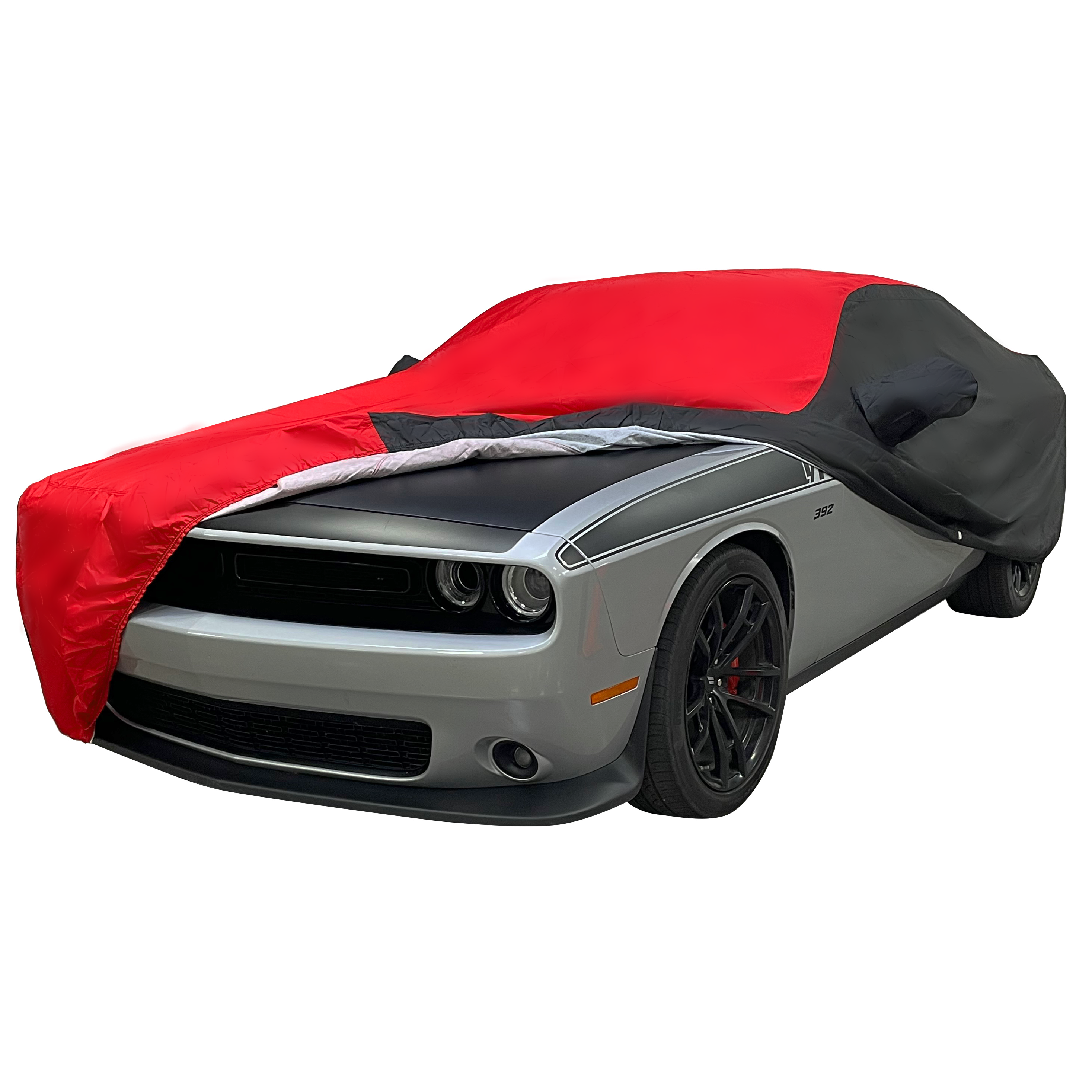 2008-2023 Dodge Challenger Ultraguard Plus Car Cover - 300D Indoor/Outdoor Protection - Red/Black-SR1 Performance