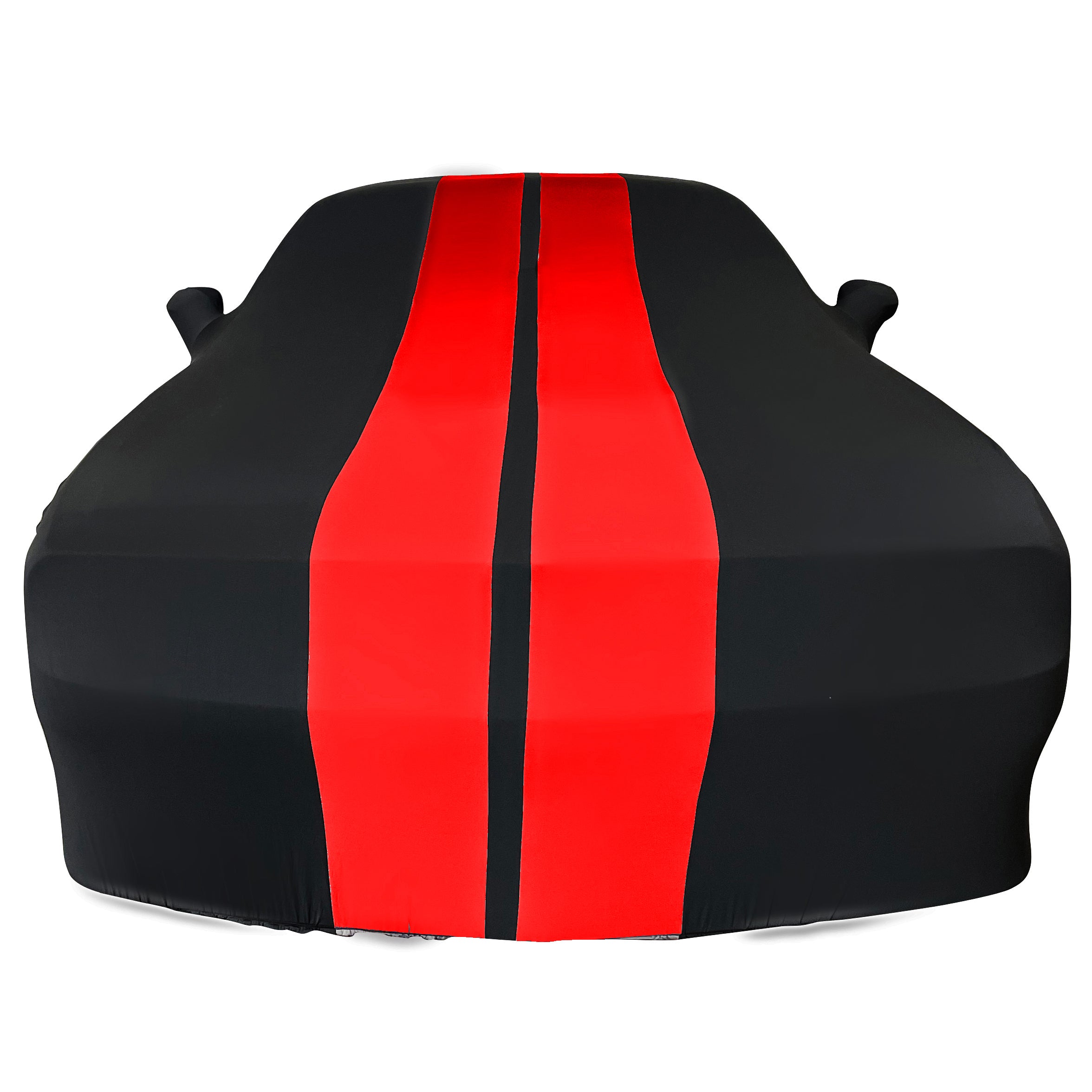2008-2023 Dodge Challenger Ultraguard Stretch Satin Indoor Car Cover : Sport Series - Black with Red Stripes-SR1 Performance