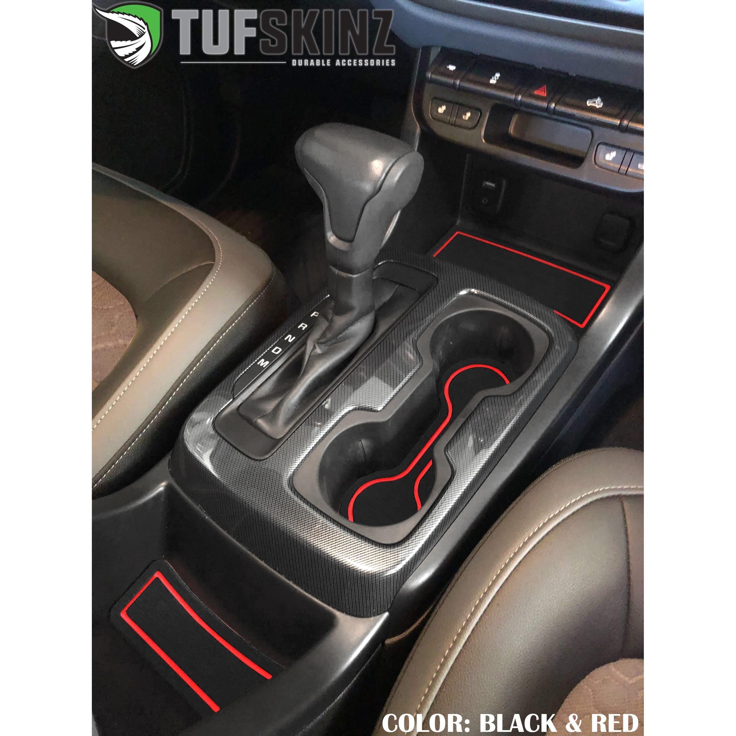 Center Console Foam Inserts Fits 2015-2020 Chevrolet Colorado Black/Red