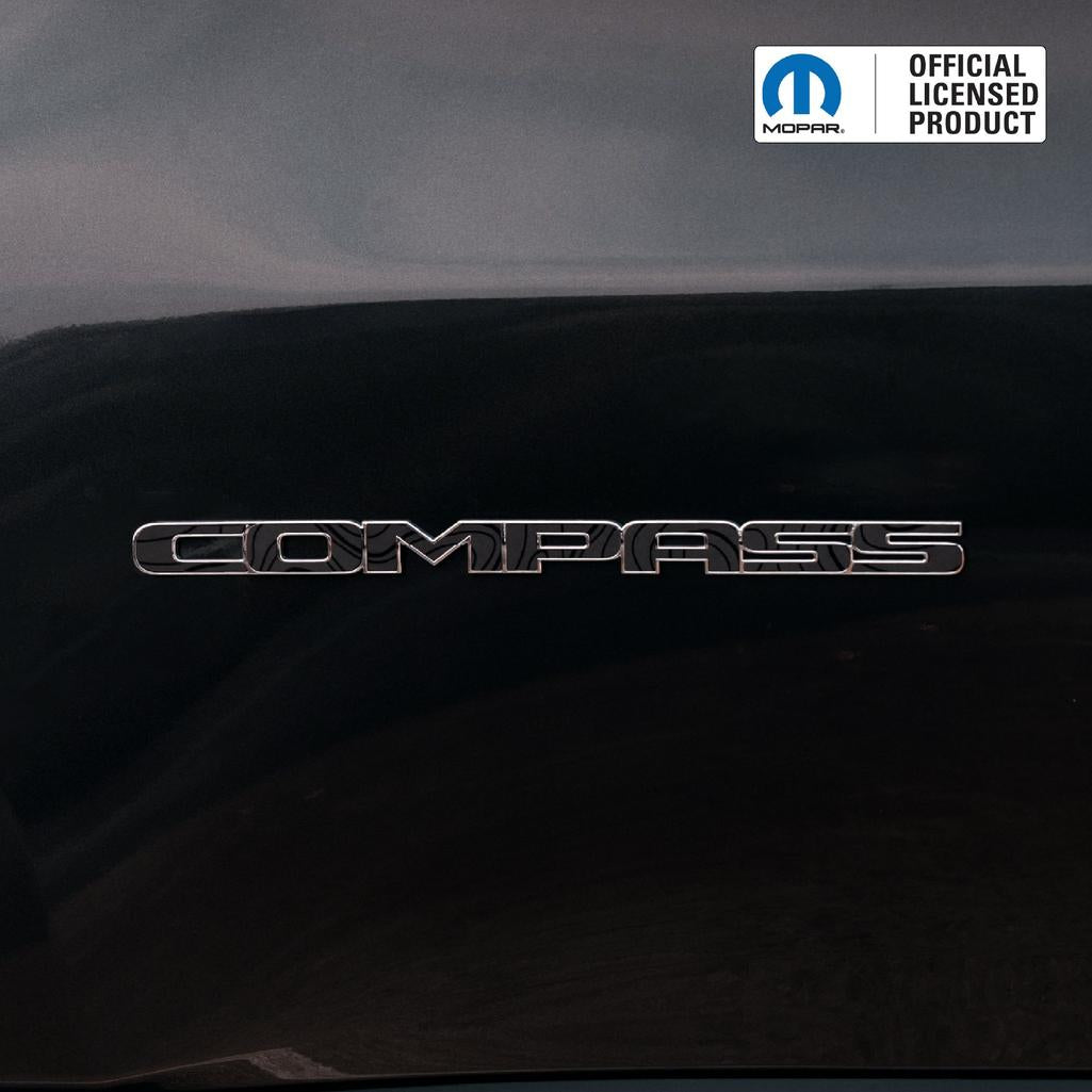 COMPASS Door Emblem Overlay Decal Set | Fits 2011+ Jeep Compass