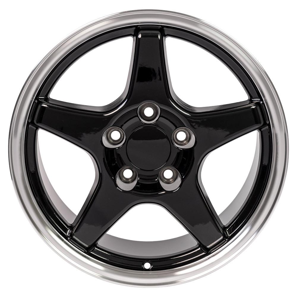 17" Replica CV01 fits Chevrolet Corvette ZR1 17x9.5 Black-SR1 Performance