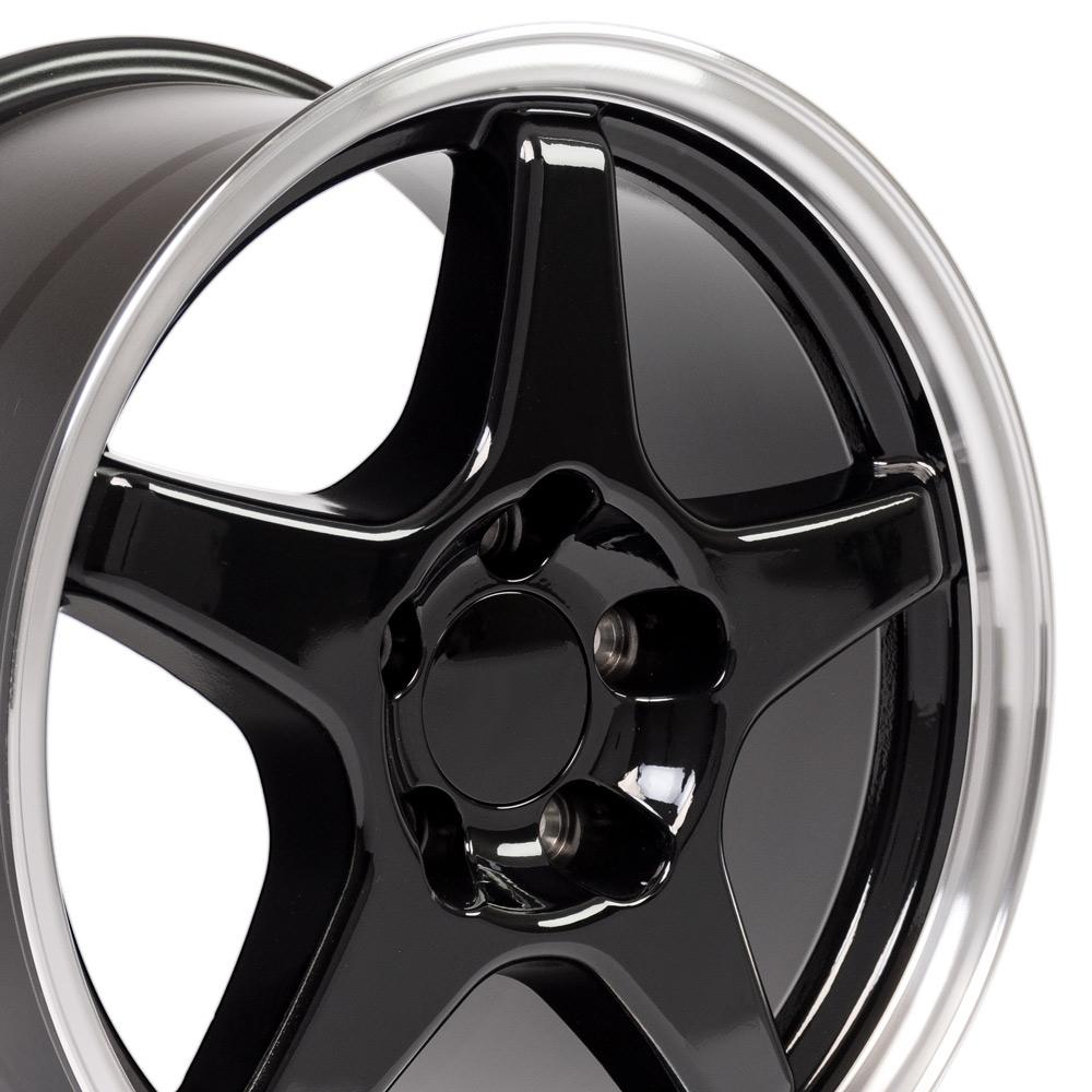 17" Replica CV01 fits Chevrolet Corvette ZR1 17x9.5 Black-SR1 Performance