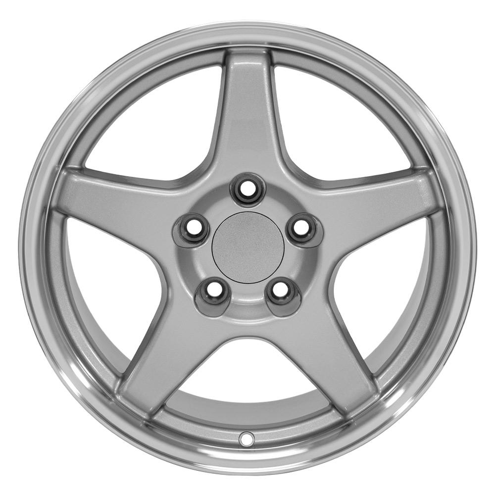 17" Replica CV01 fits Chevrolet Corvette ZR1 17x9.5 Silver-SR1 Performance