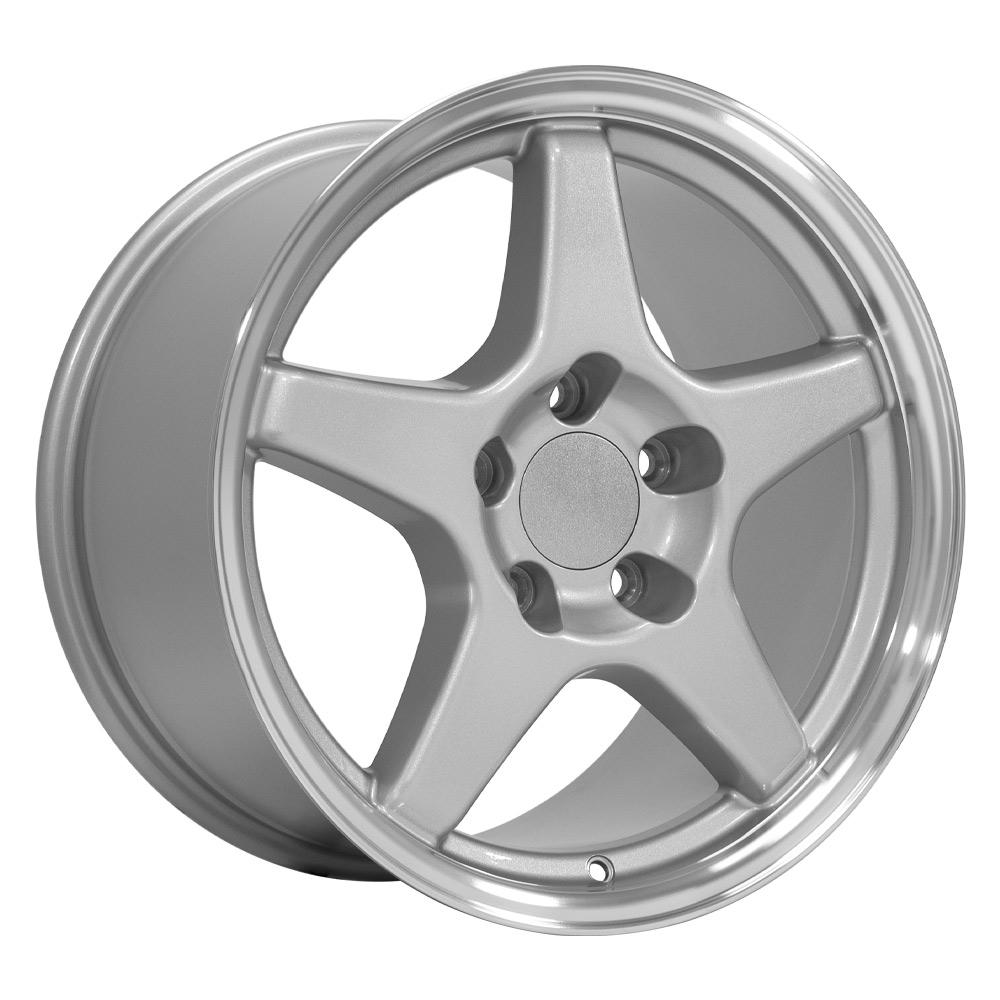 17" Replica CV01 fits Chevrolet Corvette ZR1 17x9.5 Silver-SR1 Performance